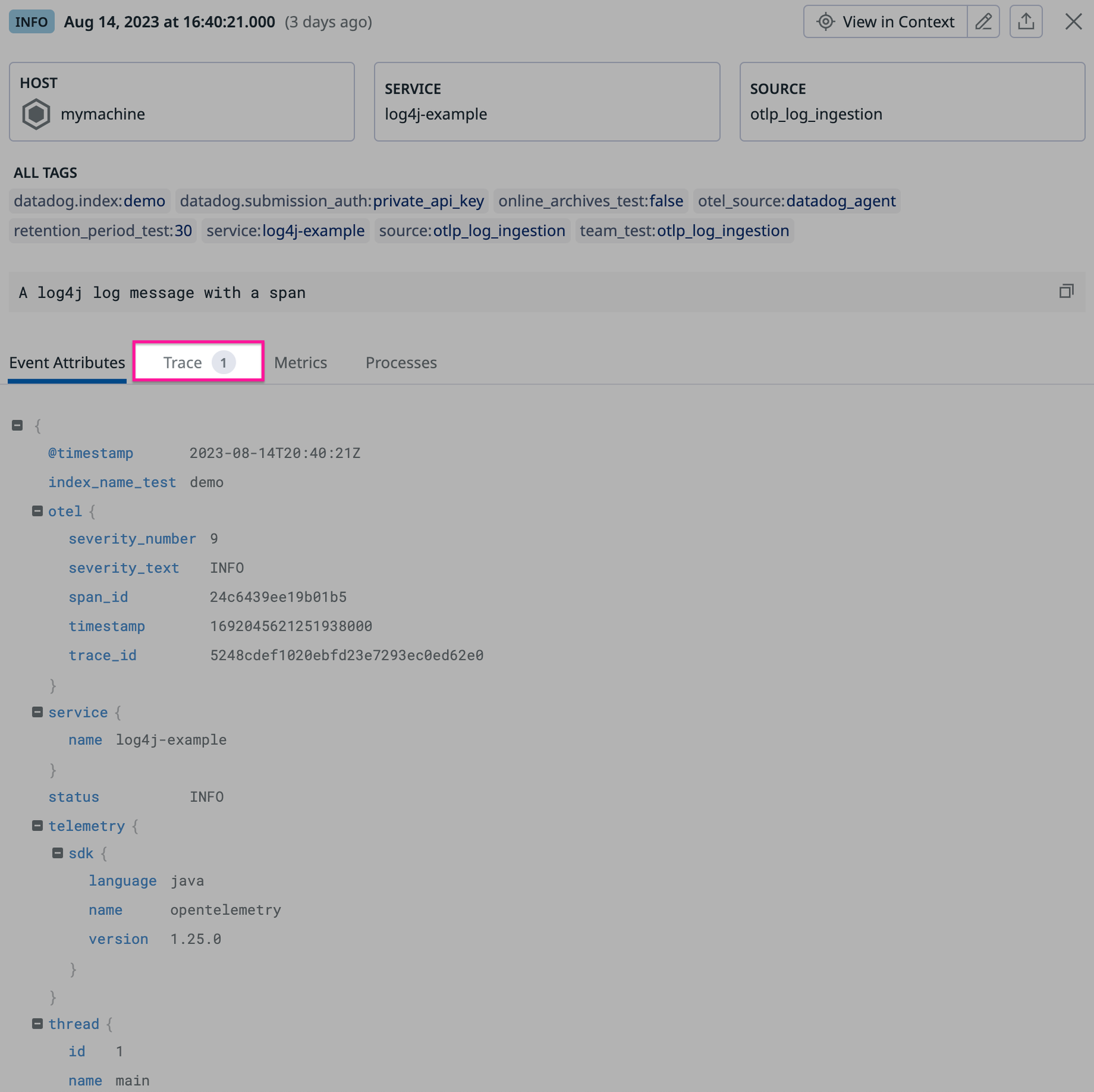Log Agent Ingest OpenTelemetry Logs With the Datadog Agent | Datadog