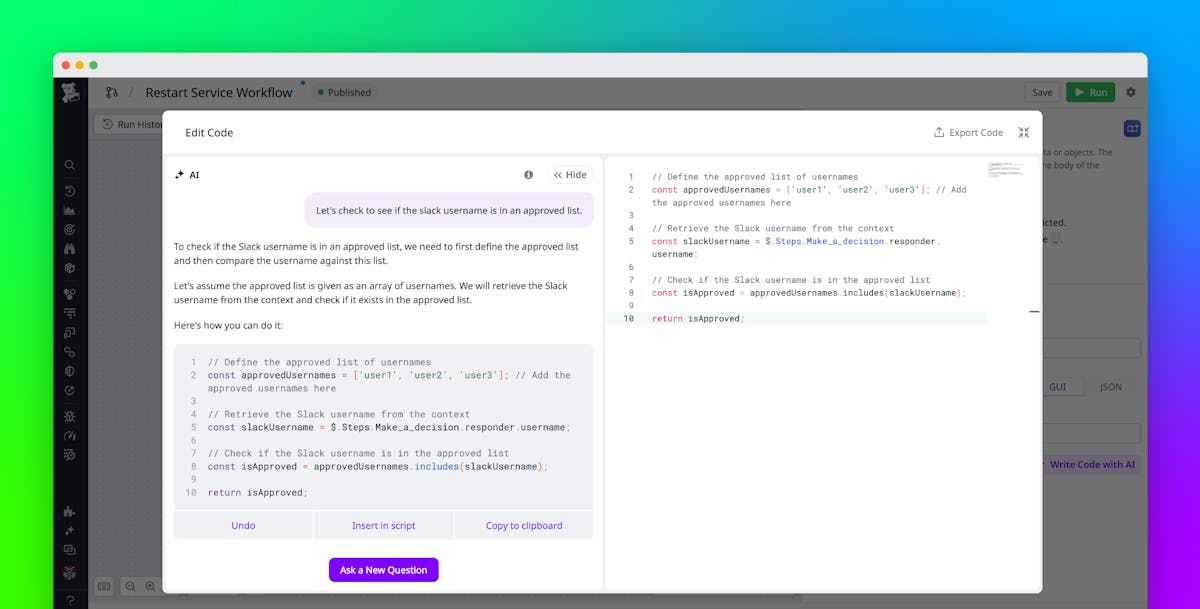 Build Datadog workflows and apps in minutes with our AI assistant