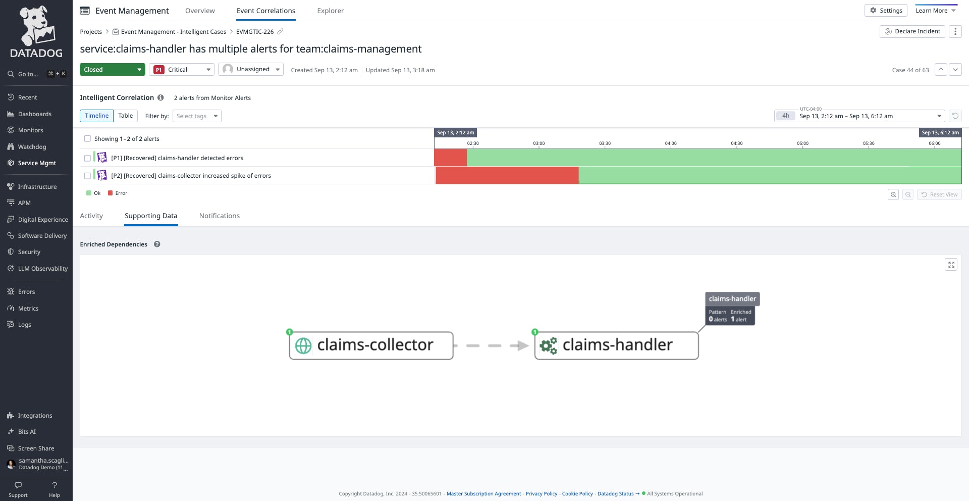Visualize event timelines and service topology for more context around issues. Visualize event timelines and service topology for more context around issues.