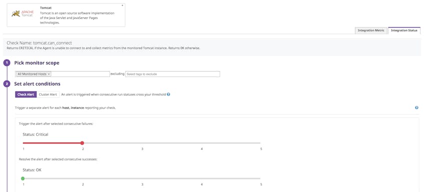 Set up a Tomcat health check