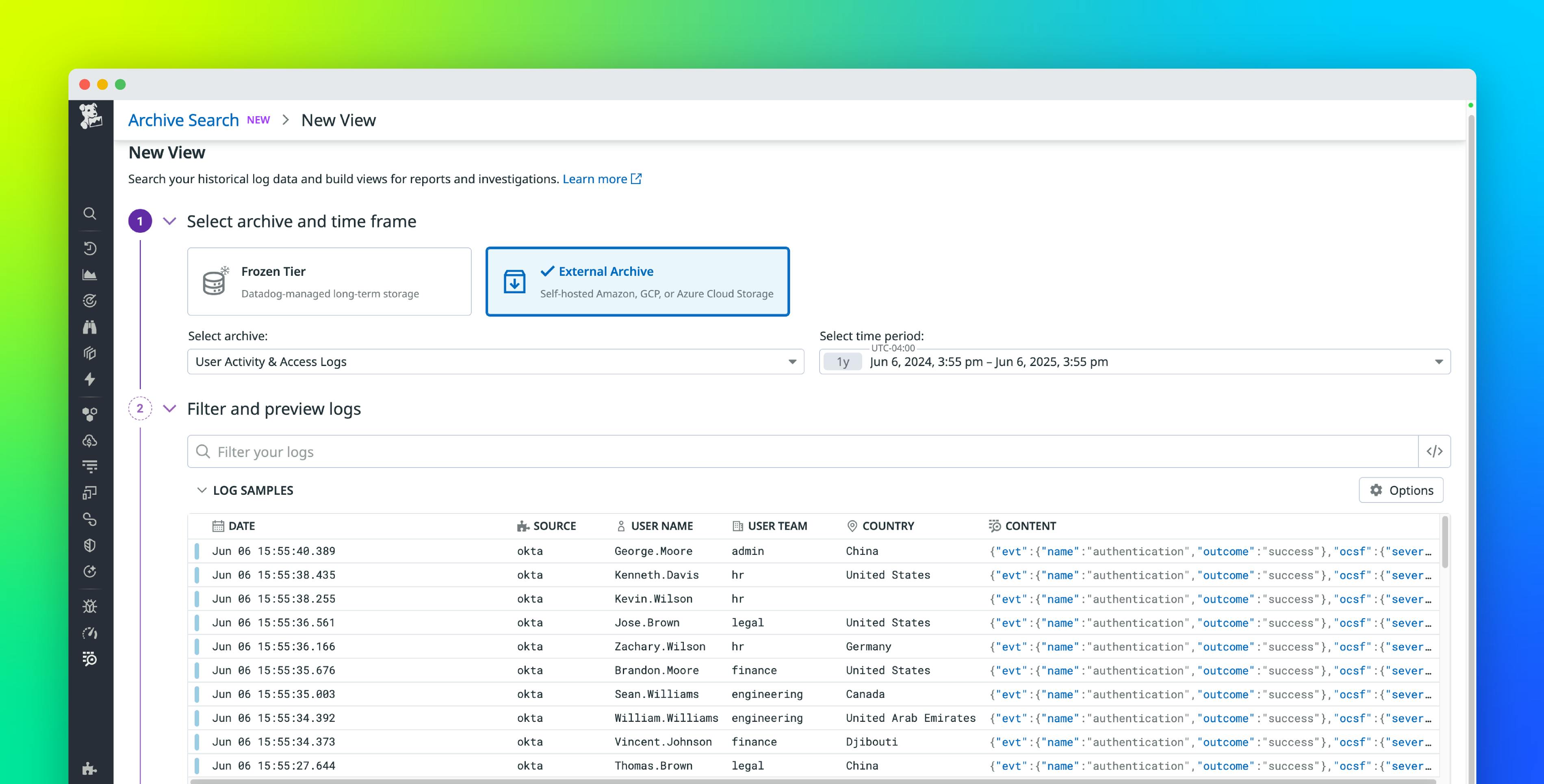 Search your historical logs more efficiently with Datadog Archive Search