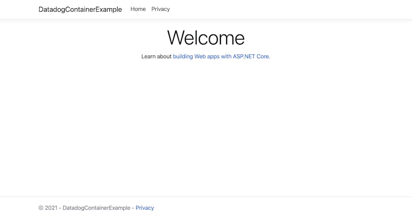 Sample .NET Core application