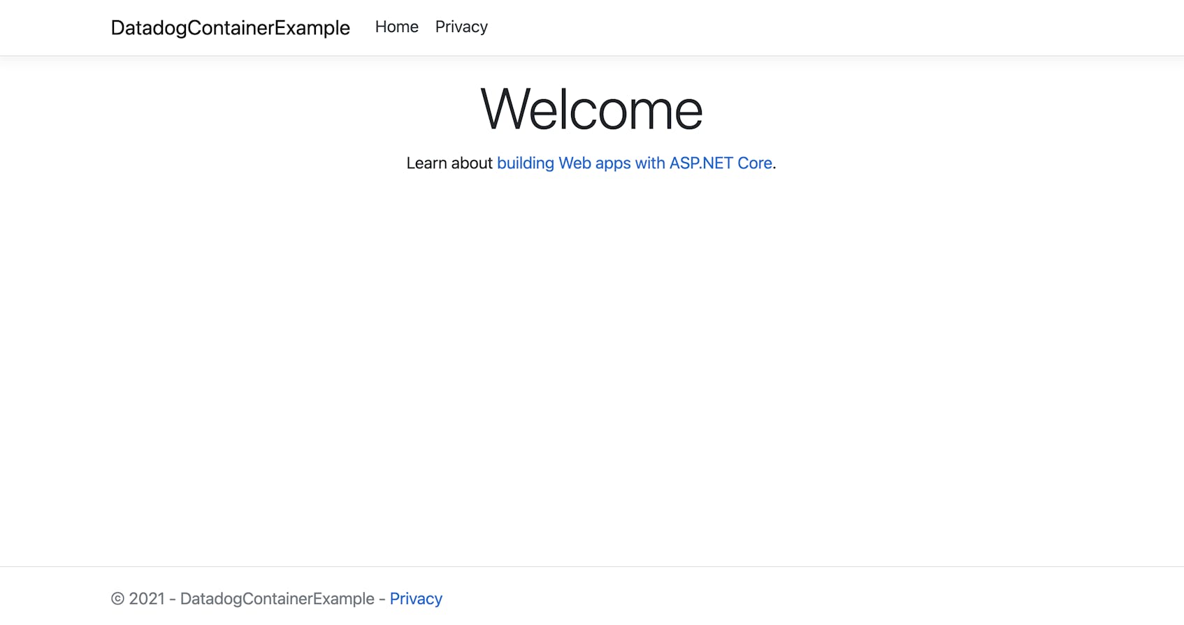 Sample .NET Core application