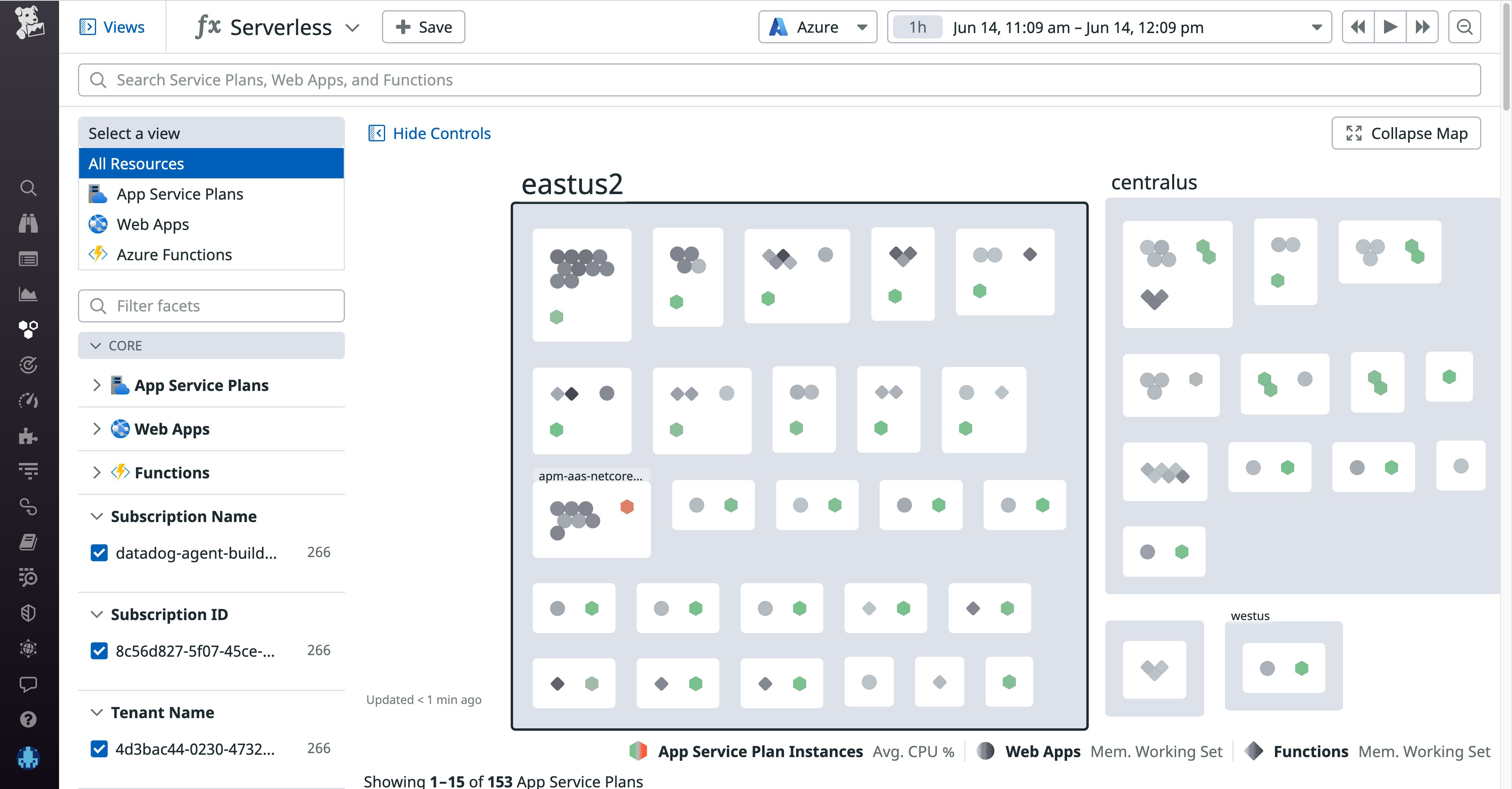 Datadog's Serverless view was specifically designed to provide a holistic view of your App Service architecture. Datadog's Serverless view was specifically designed to provide a holistic view of your App Service architecture.