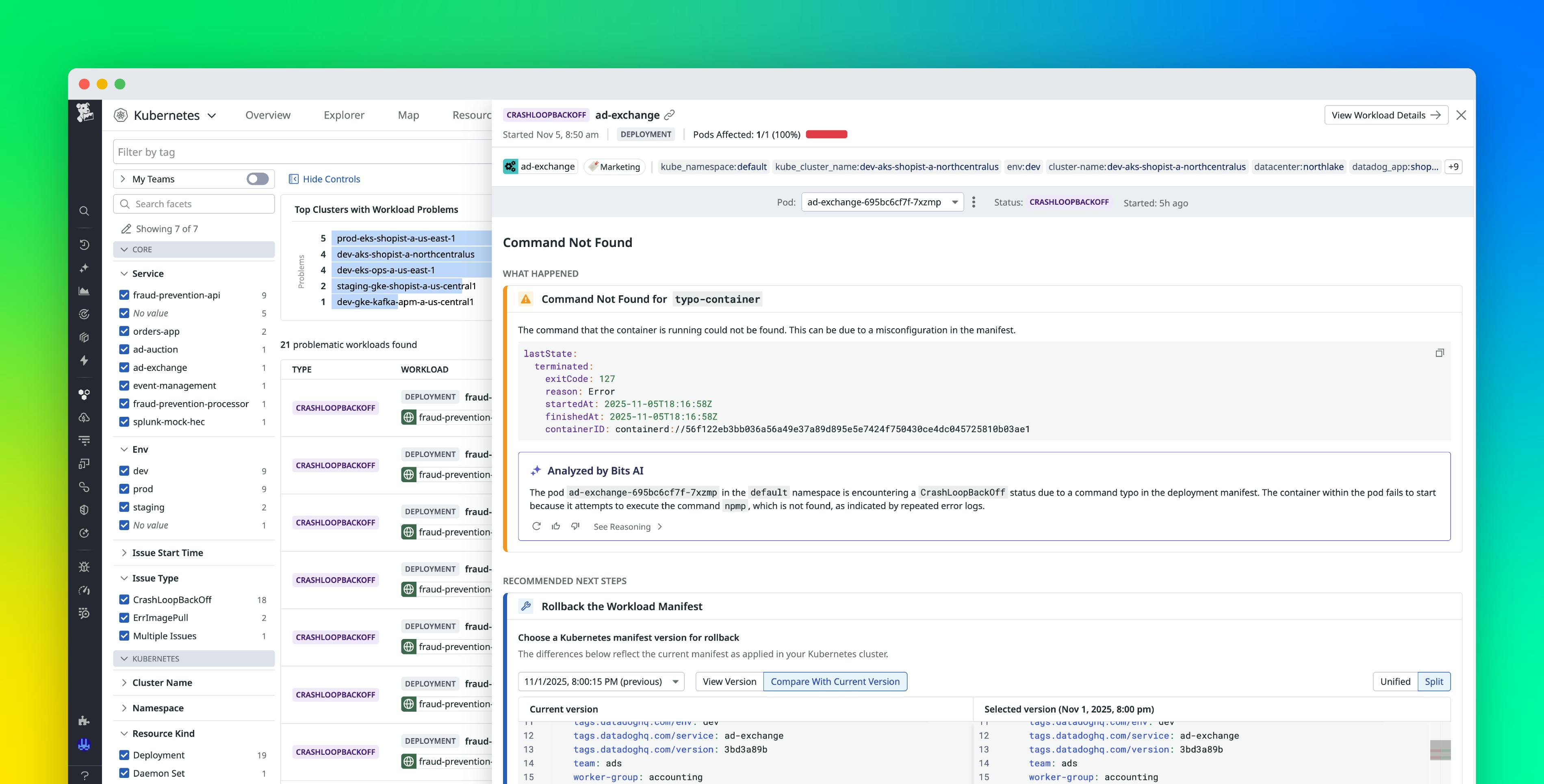 Troubleshoot and resolve Kubernetes issues with AI-powered guided remediation