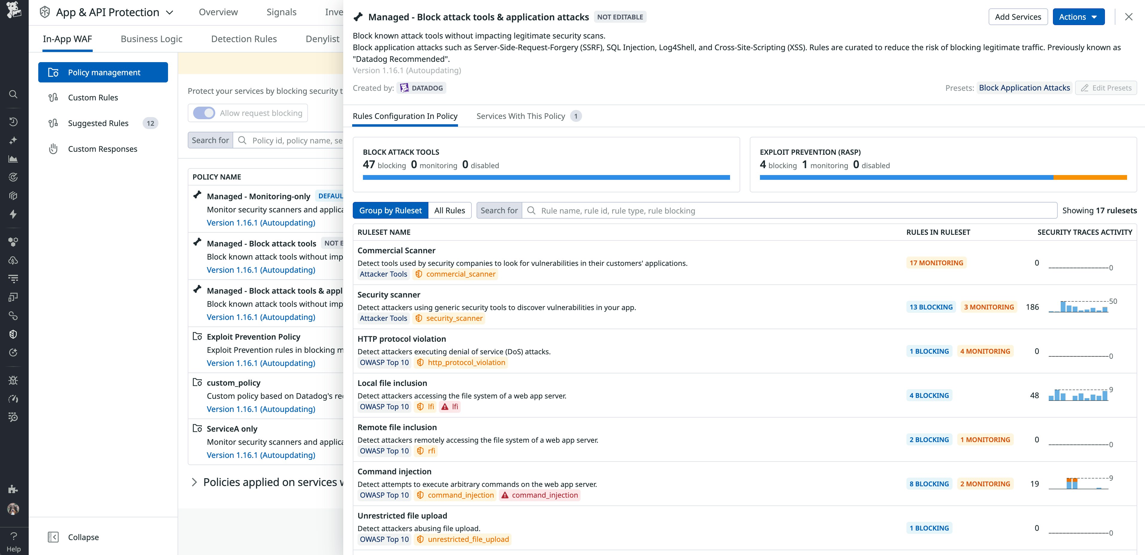 Manage all your WAF rules from a consolidated view Manage all your WAF rules from a consolidated view