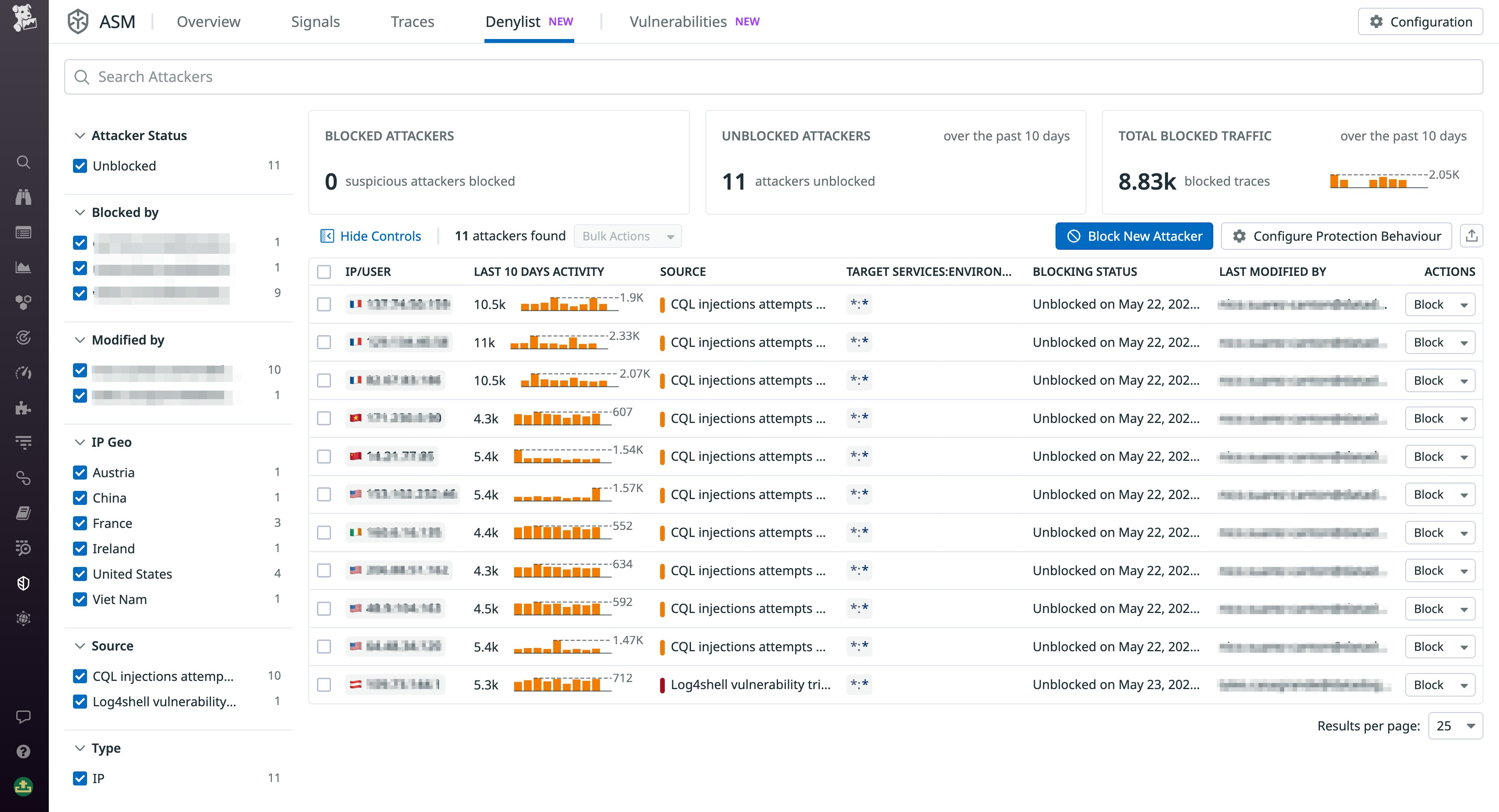 Manage all yiour blocked IPs from the Denylist Manage all yiour blocked IPs from the Denylist