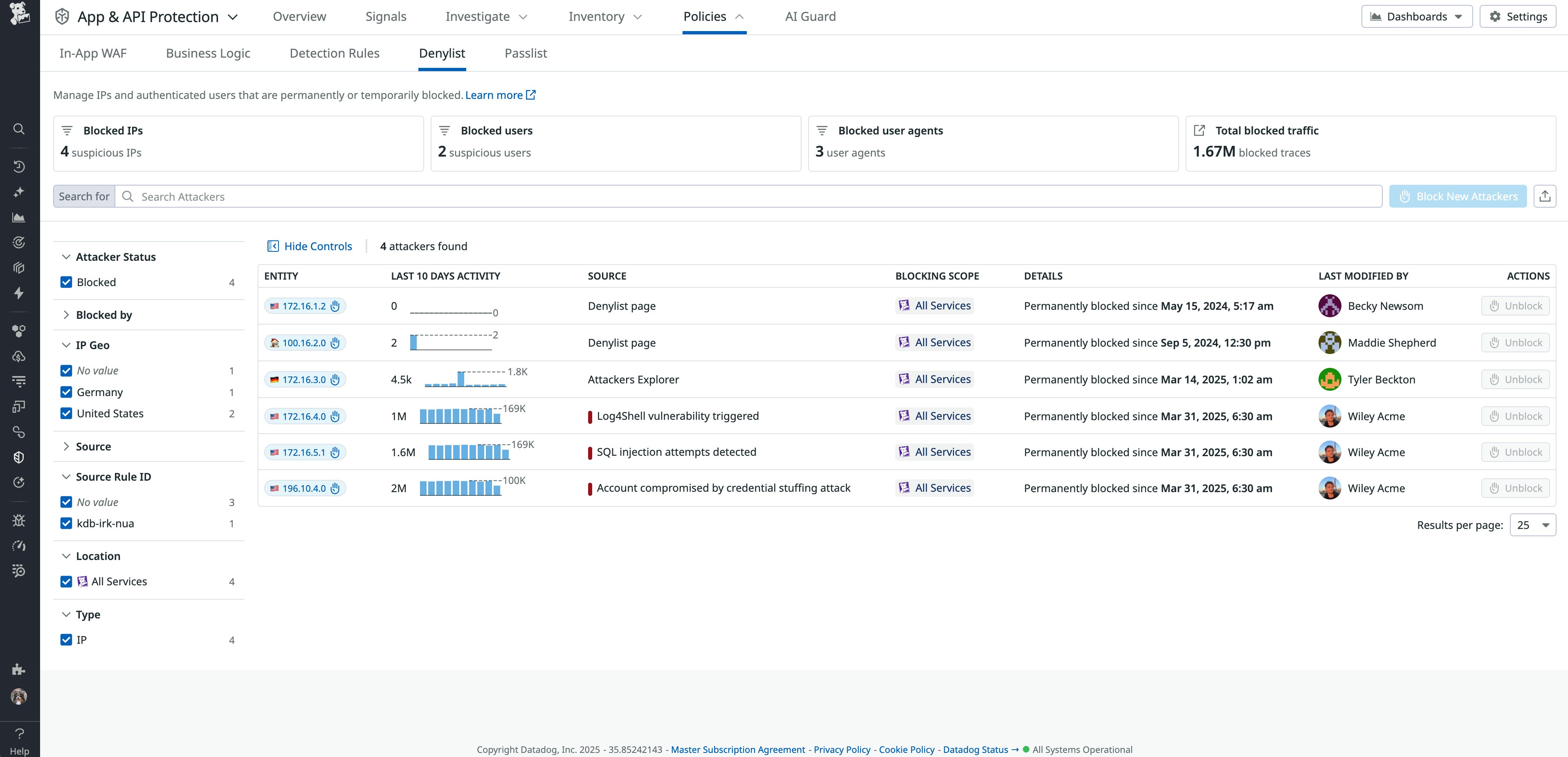 Manage all yiour blocked IPs from the Denylist Manage all yiour blocked IPs from the Denylist