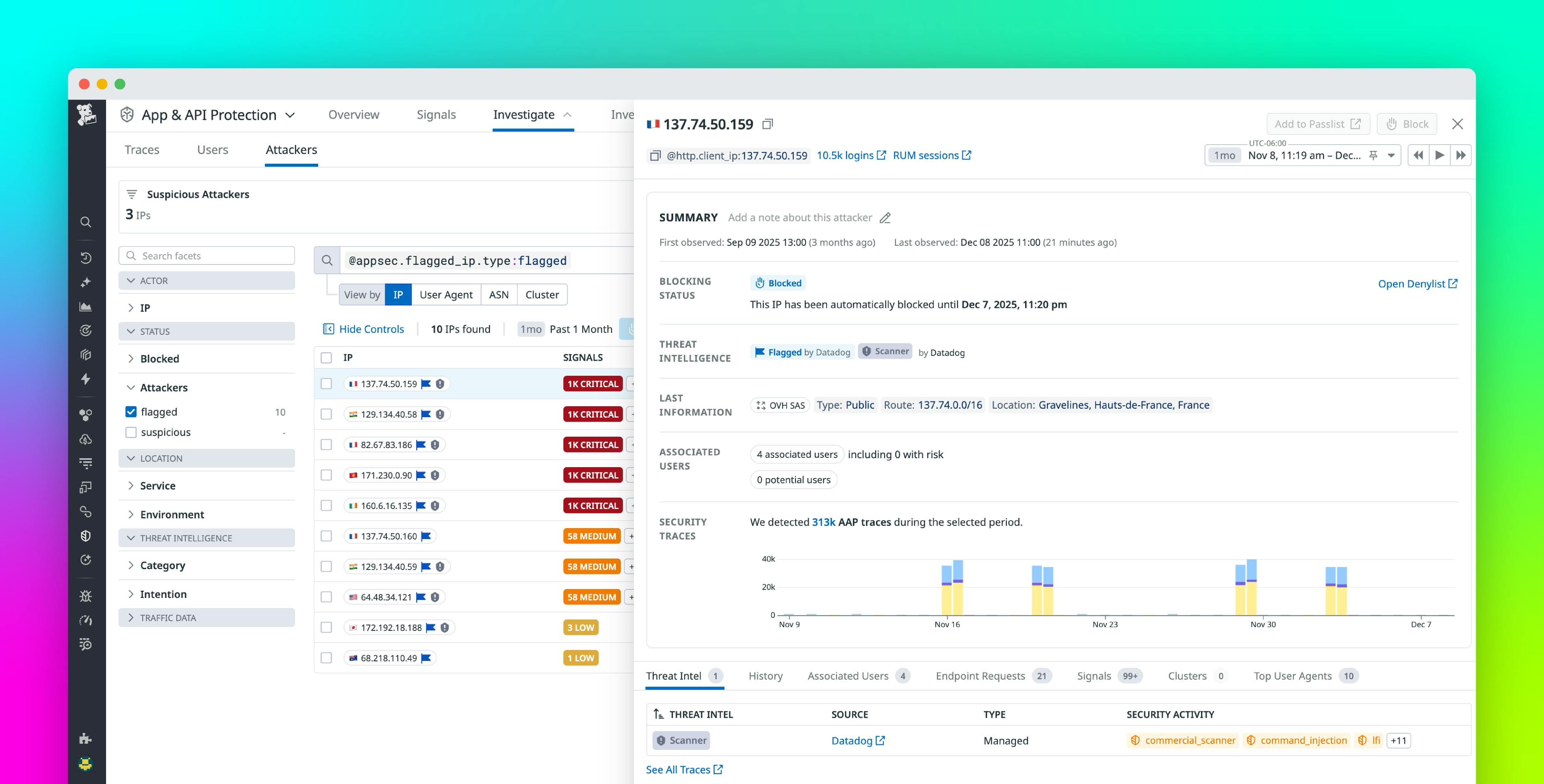 Block attackers in your apps with Datadog App and API Protection