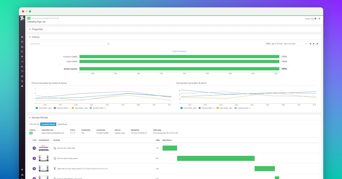 User Experience Monitoring With Datadog Synthetic Browser Tests Datadog