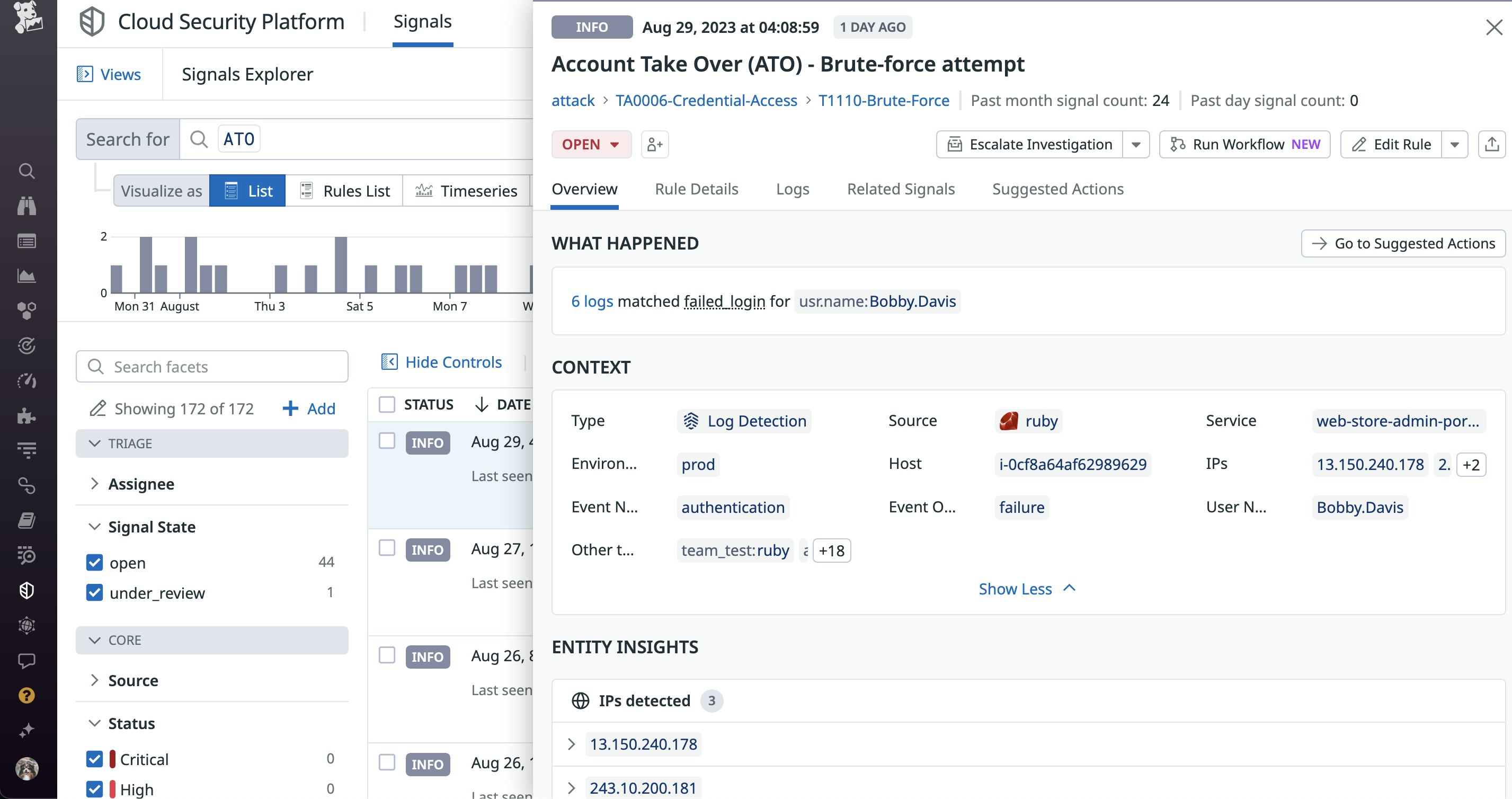 Datadog Security detection rule Datadog Security detection rule
