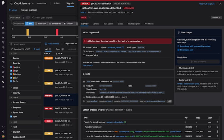 Detect Malware in Your Containers With Datadog Cloud Security