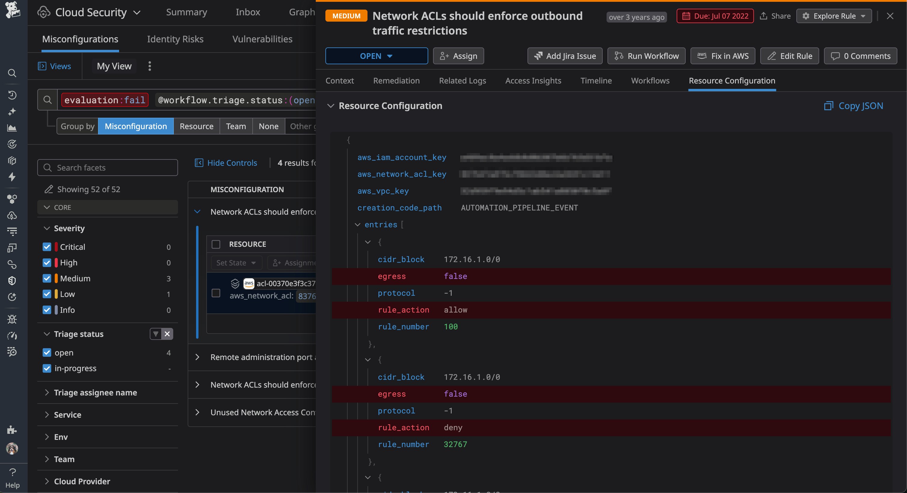 Datadog detects compliance violations and suggests remediation steps. Datadog detects compliance violations and suggests remediation steps.