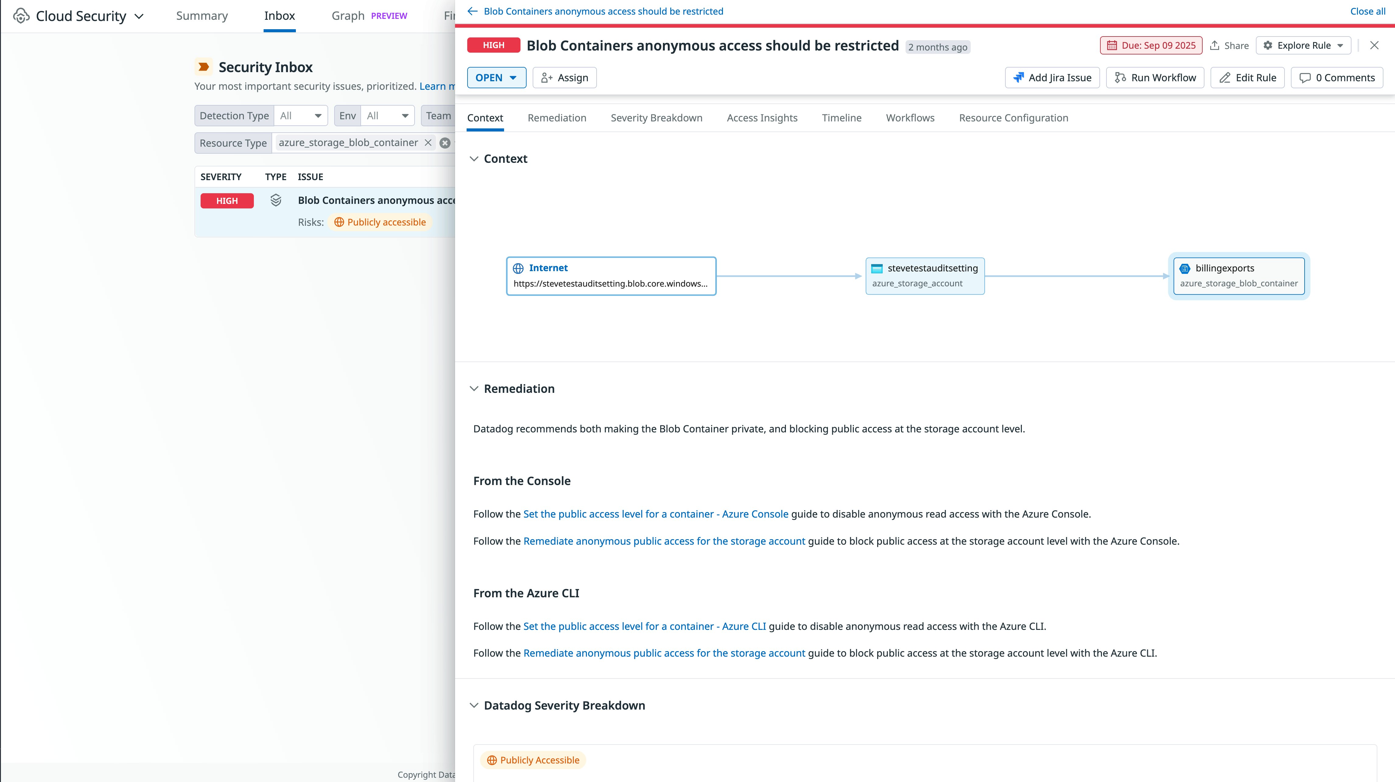 Screenshot showing a publicly available Azure Blob Container account. Screenshot showing a publicly available Azure Blob Container account.