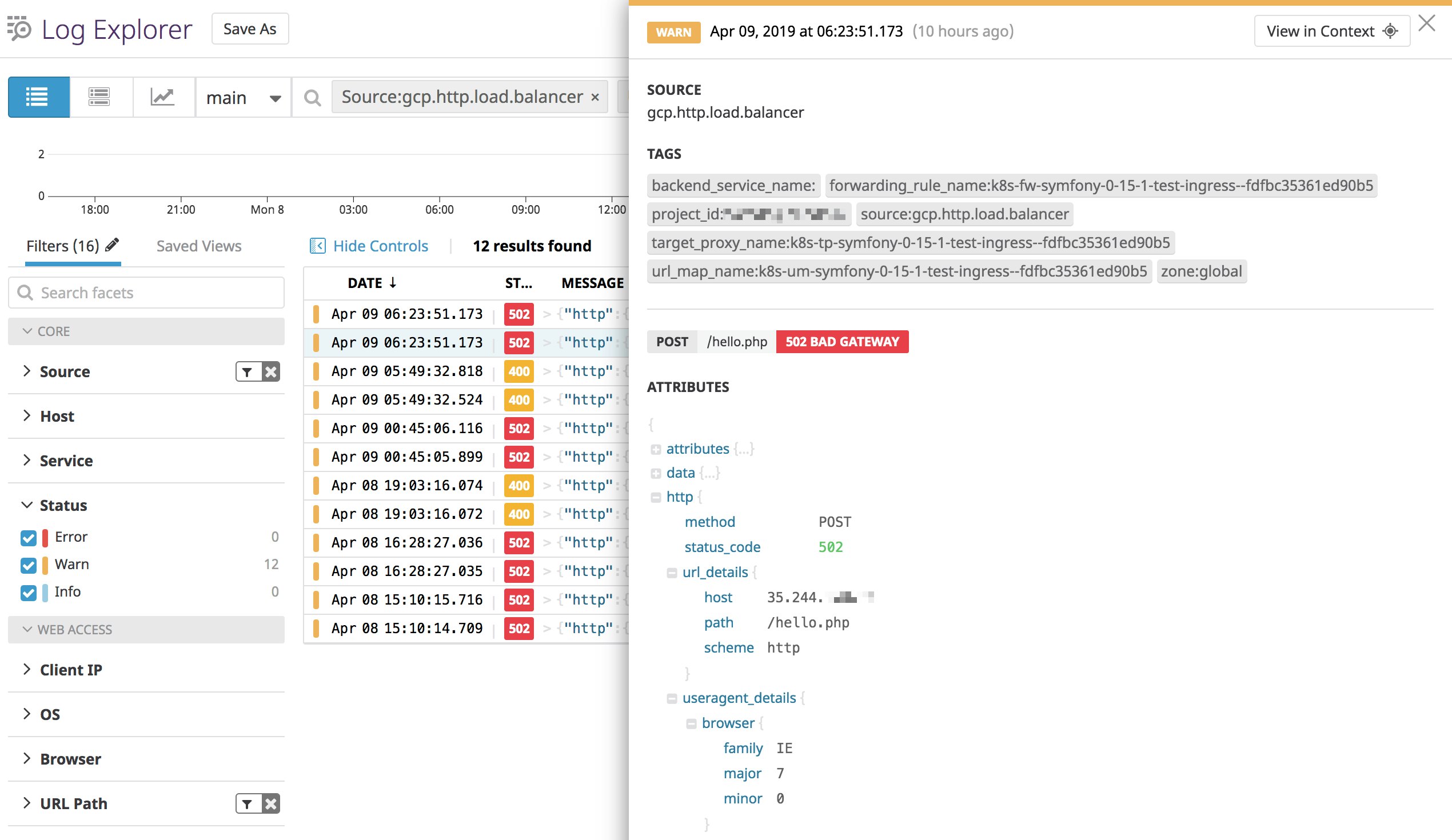 Datadog automatically parses Stackdriver JSON logs Datadog automatically parses Stackdriver JSON logs