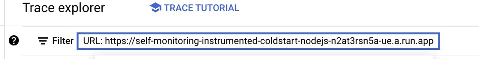 Google Cloud Run trace search
