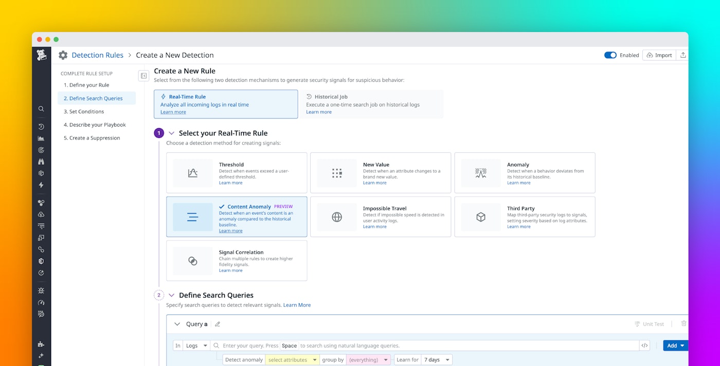 Detect anomalies beyond spikes and new values with Content Anomaly Detection in Cloud SIEM Detect anomalies beyond spikes and new values with Content Anomaly Detection in Cloud SIEM