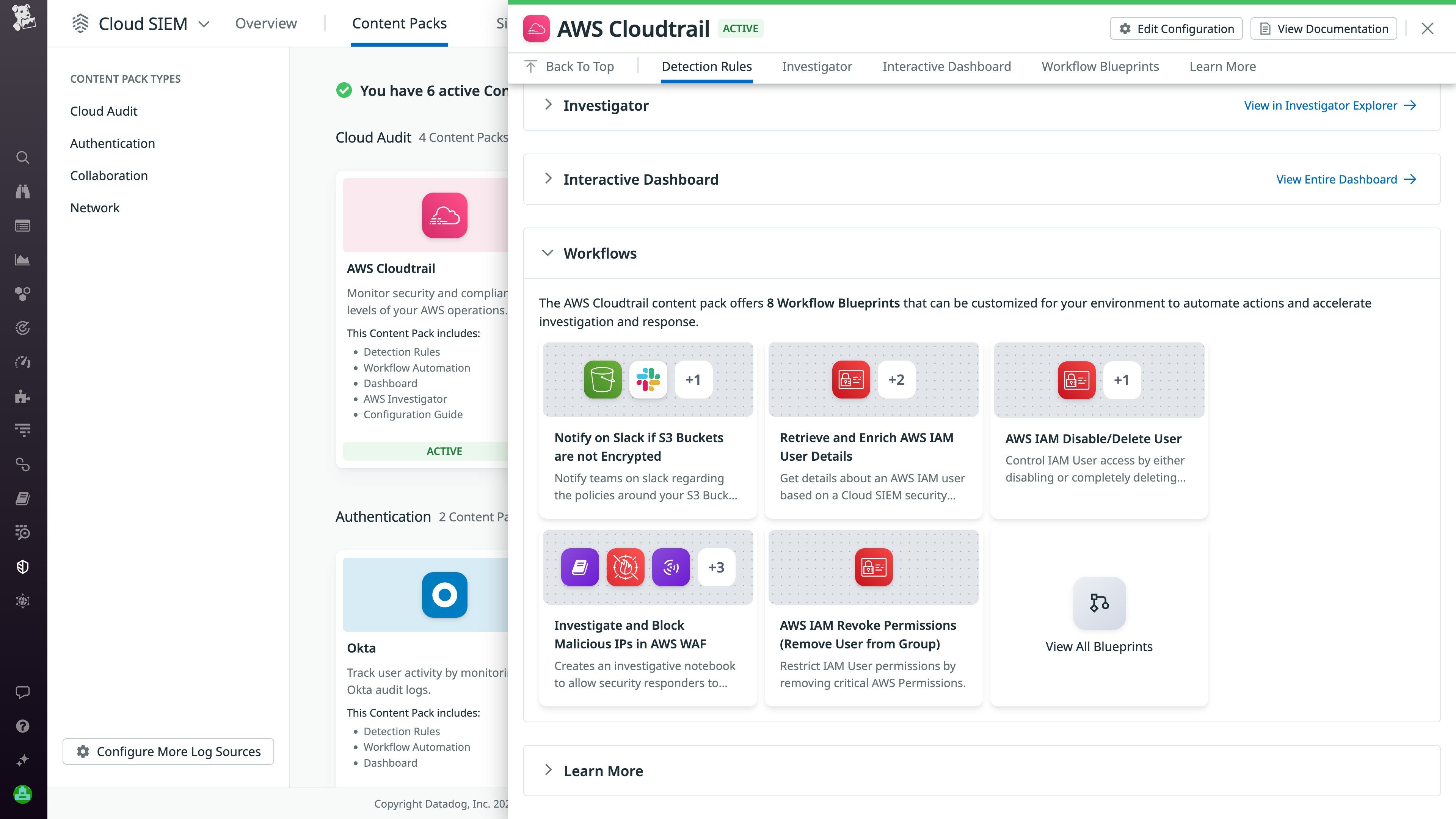 Content Packs Workflow Automation widget Content Packs Workflow Automation widget
