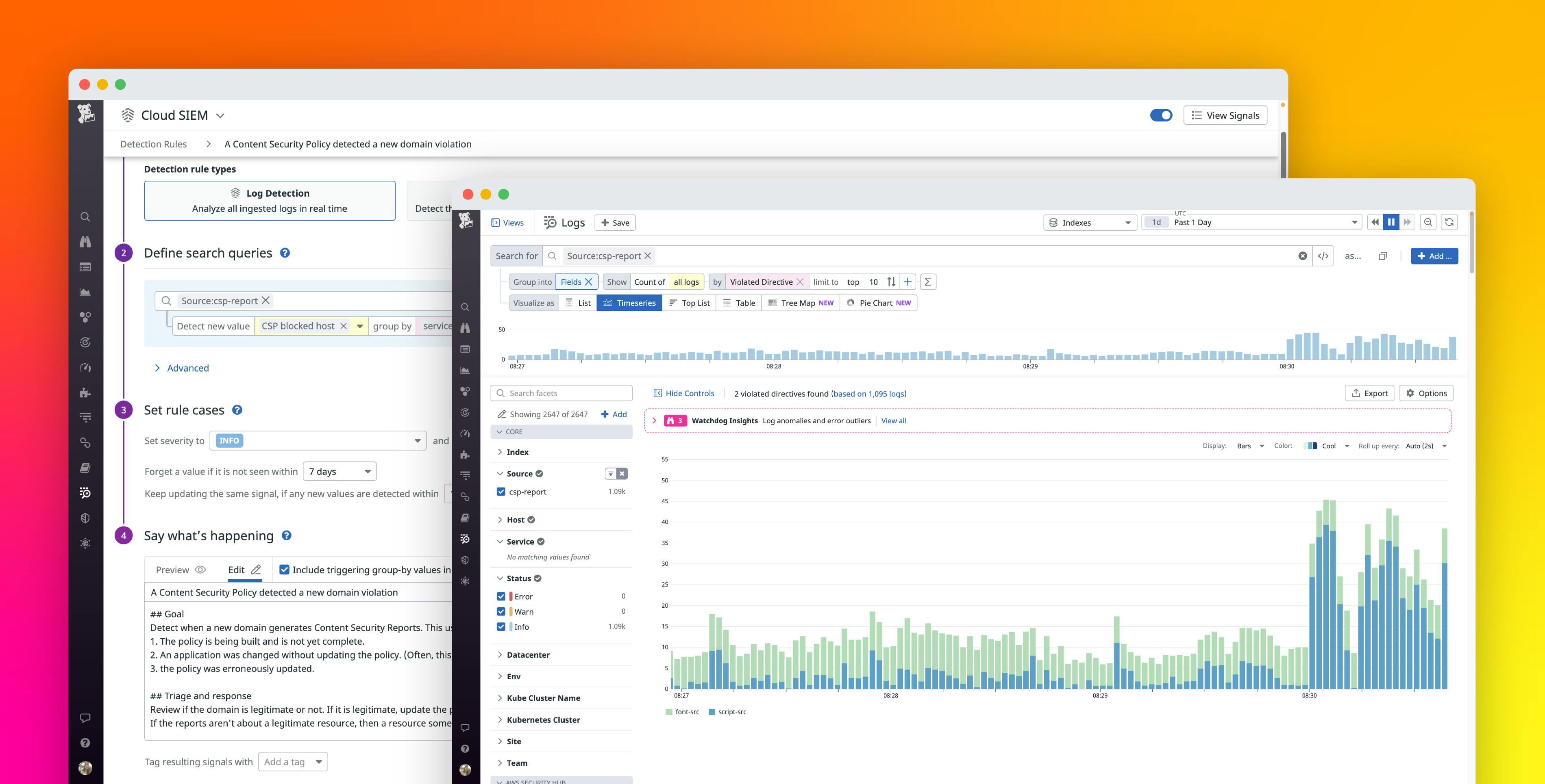 Monitor Content Security Policy violations with Datadog