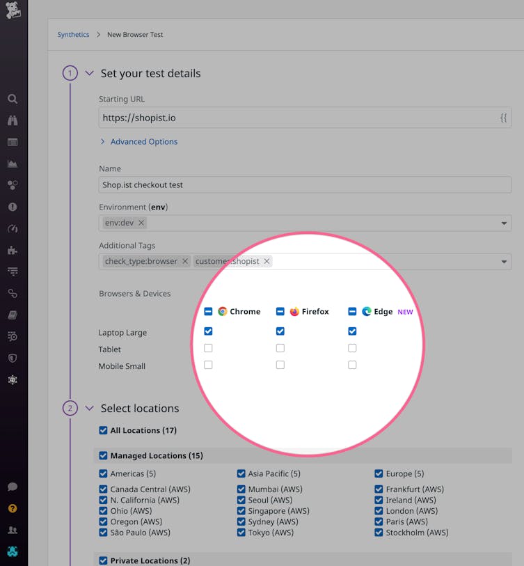 Detect issues across Firefox, Chrome & Edge