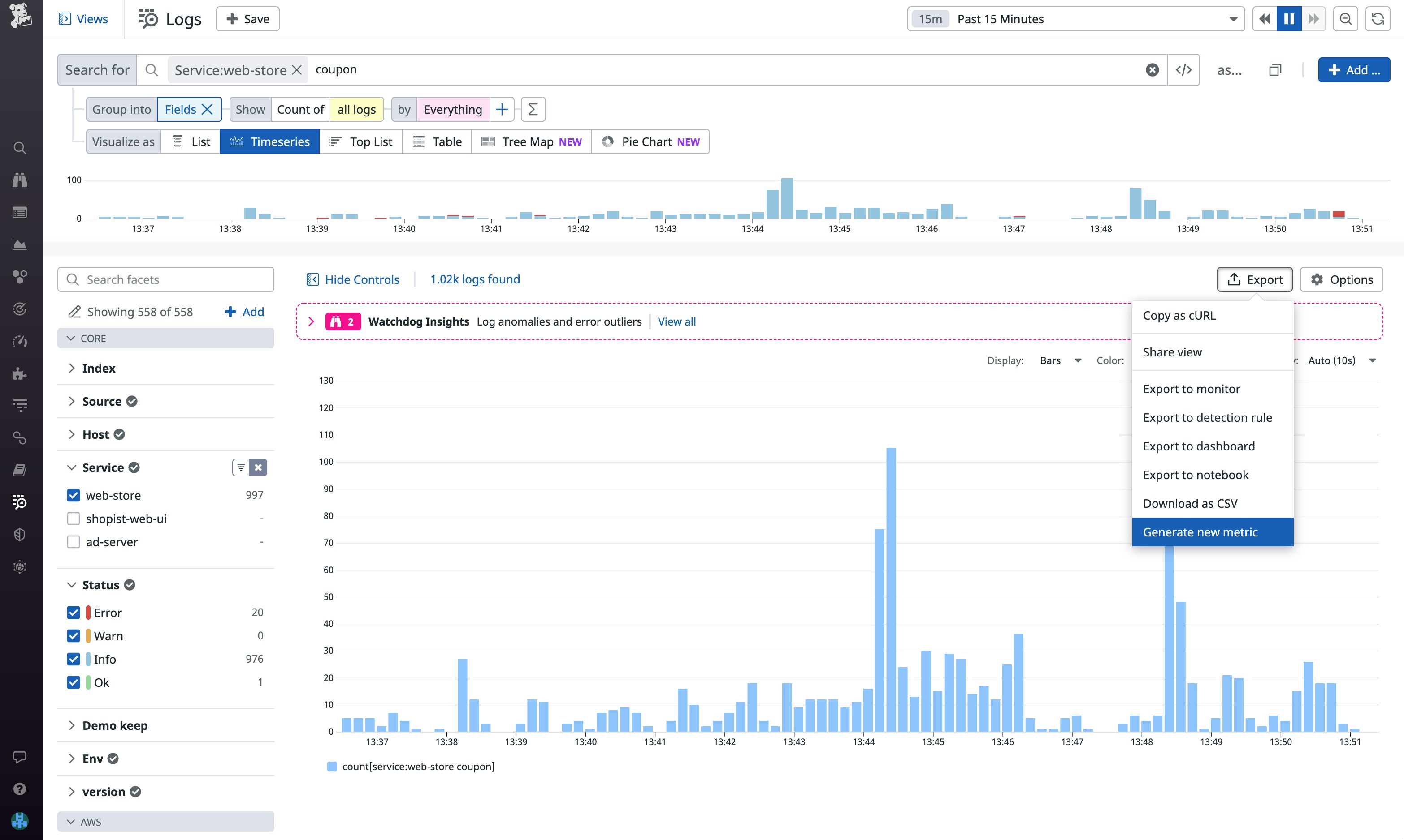 generate log-based metric generate log-based metric
