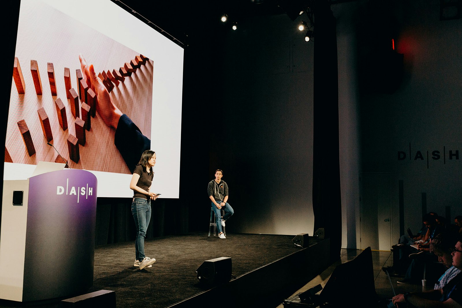 Airbnb's Tiffany Low speaking at Dash 2018 Airbnb's Tiffany Low speaking at Dash 2018