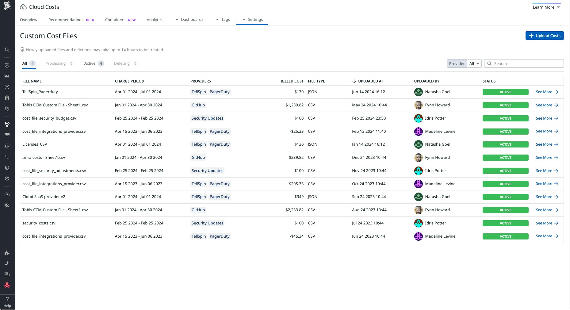 Ingest cost data from any source with Custom Costs. Ingest cost data from any source with Custom Costs.