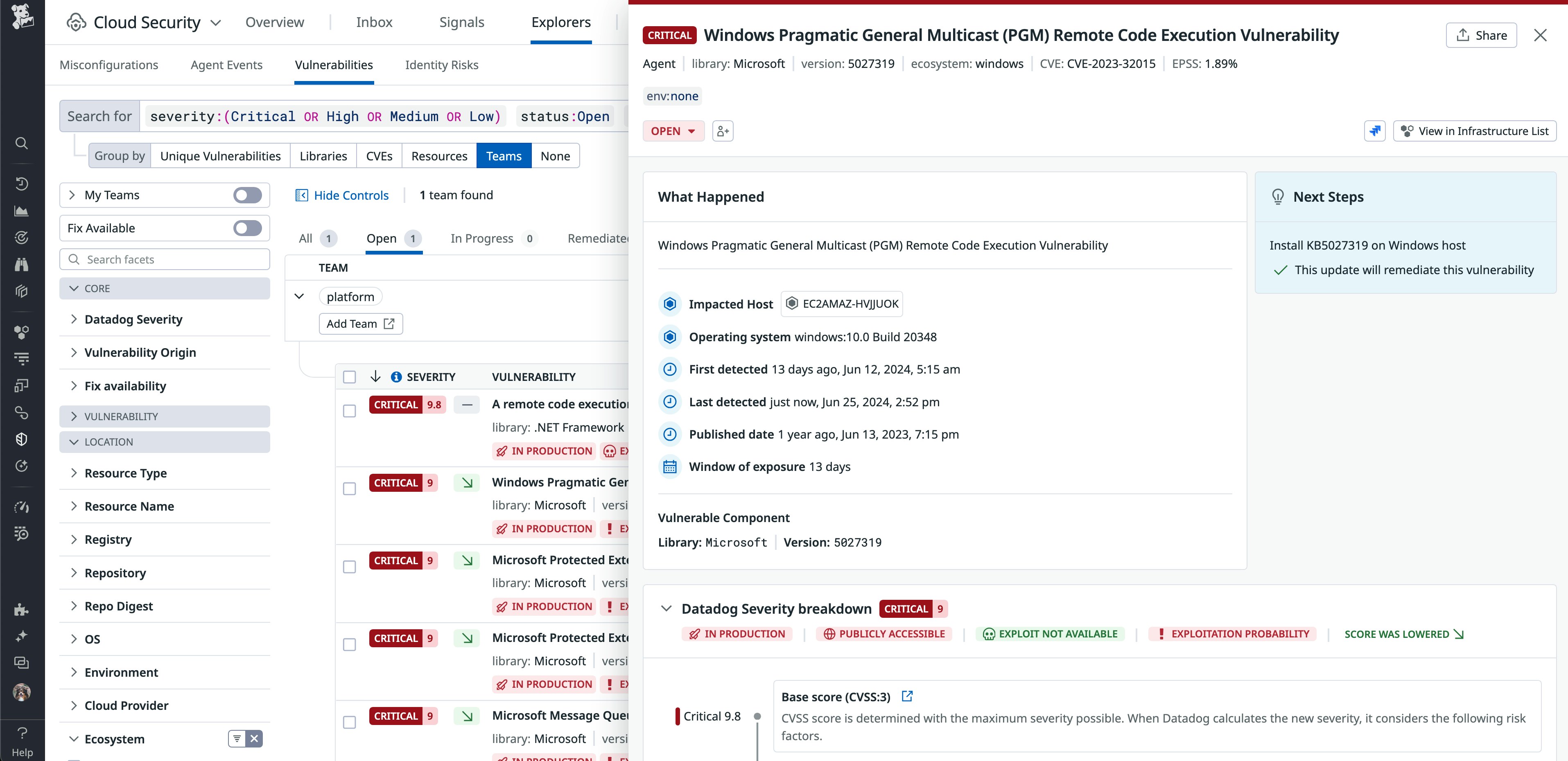 Continuously scan for vulnerabilities on Windows hosts Continuously scan for vulnerabilities on Windows hosts