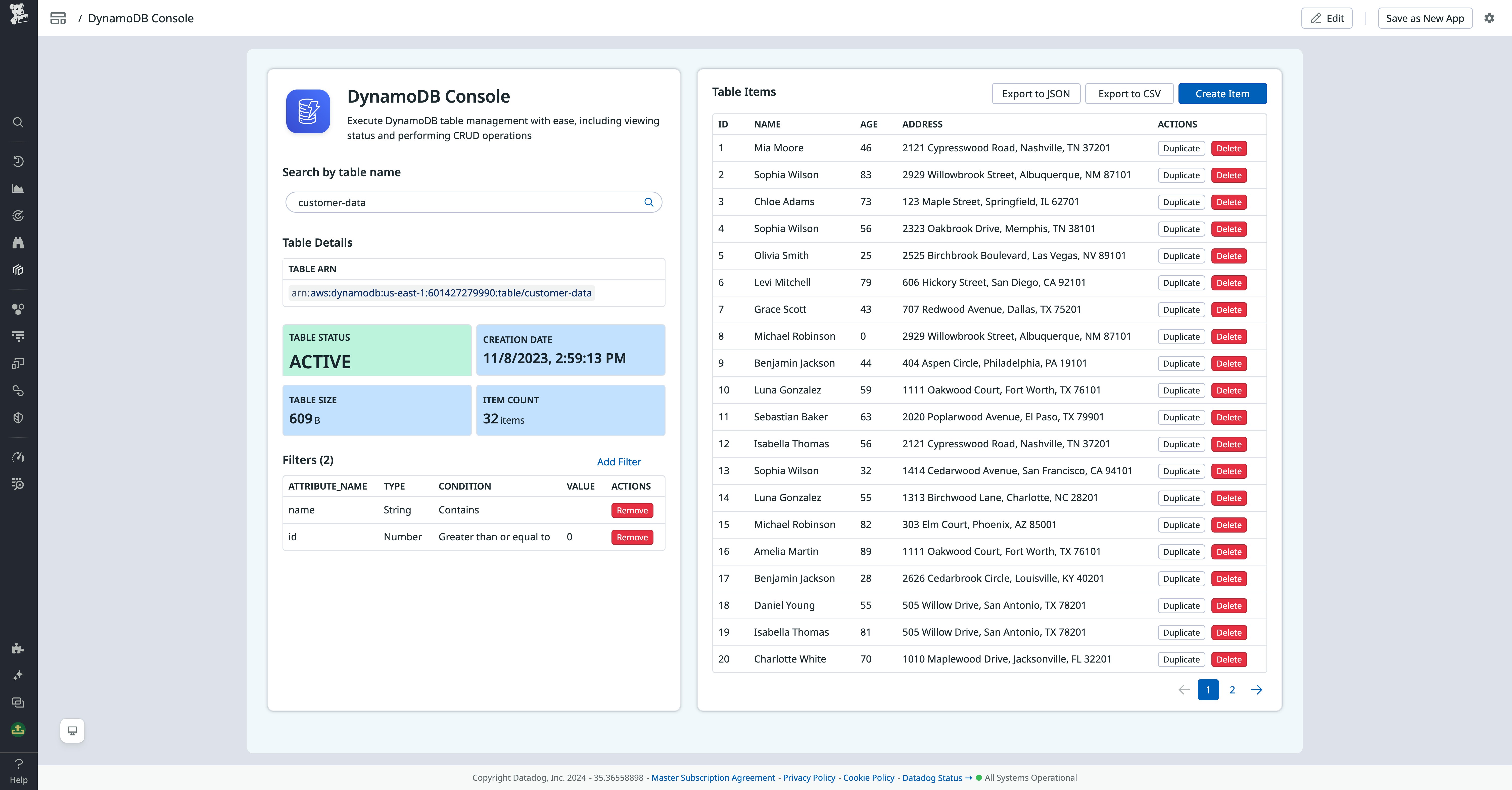 App Builder DynamoDB Console app. App Builder DynamoDB Console app.