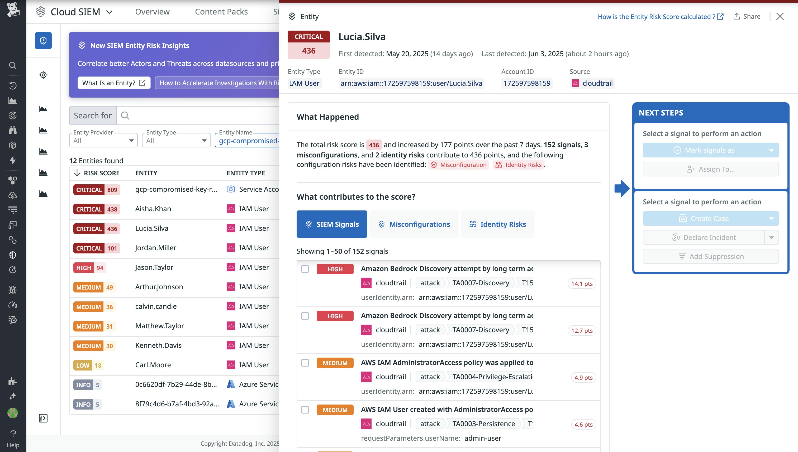 Investigate risky entities with Cloud SIEM Risk Insights Investigate risky entities with Cloud SIEM Risk Insights