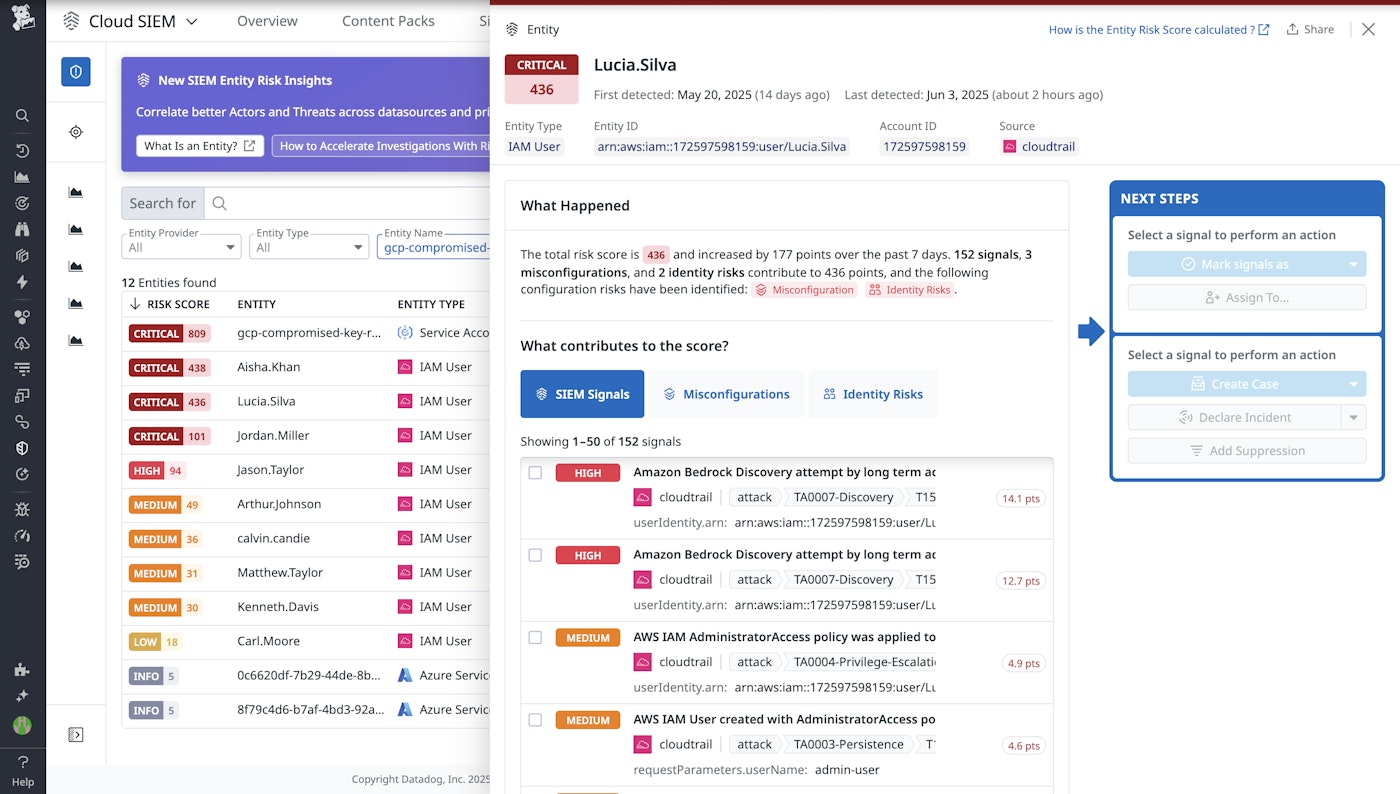 Investigate risky entities with Cloud SIEM Risk Insights Investigate risky entities with Cloud SIEM Risk Insights
