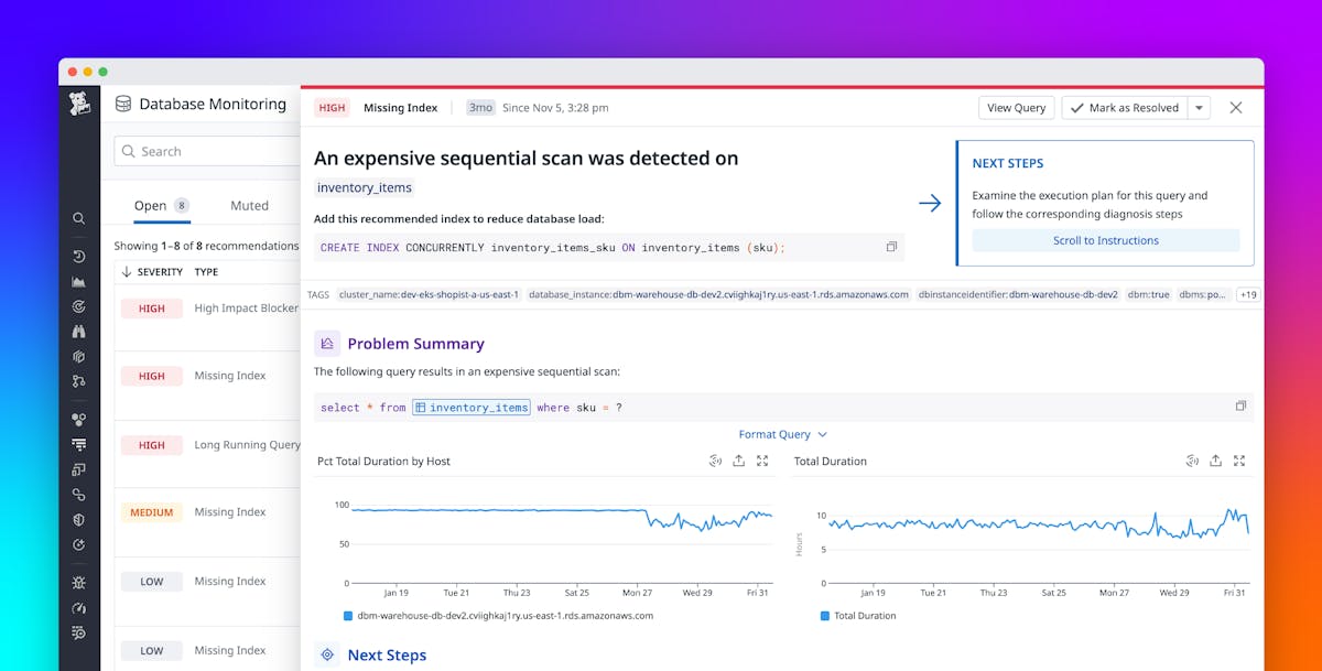 A deep dive into Database Monitoring index recommendations