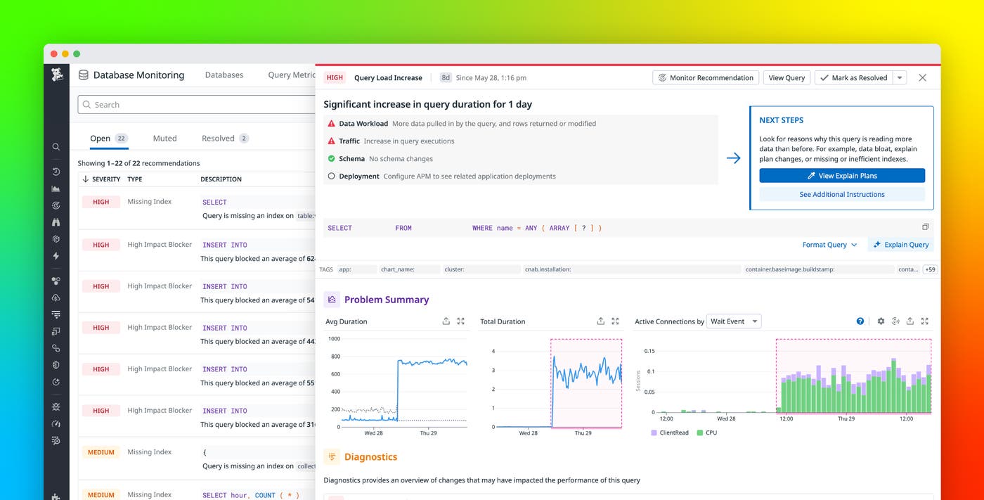 Security Query Detection Parameter Example Detect and investigate query regressions with Datadog Database ...