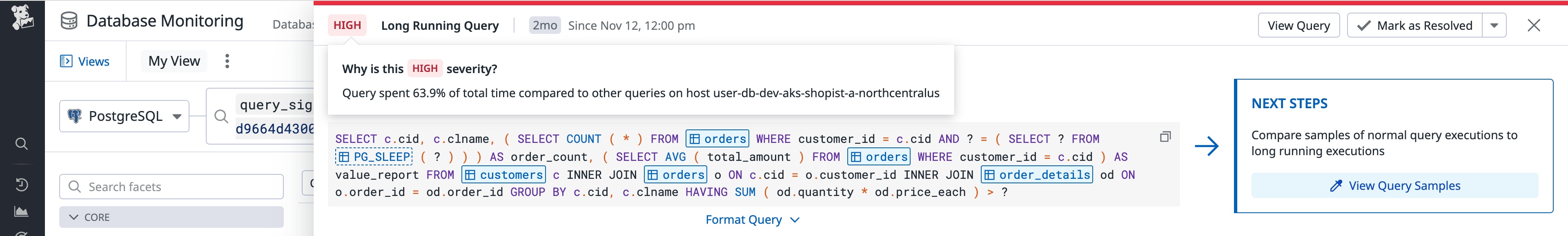 Severity explanation in DBM Recommendations Severity explanation in DBM Recommendations