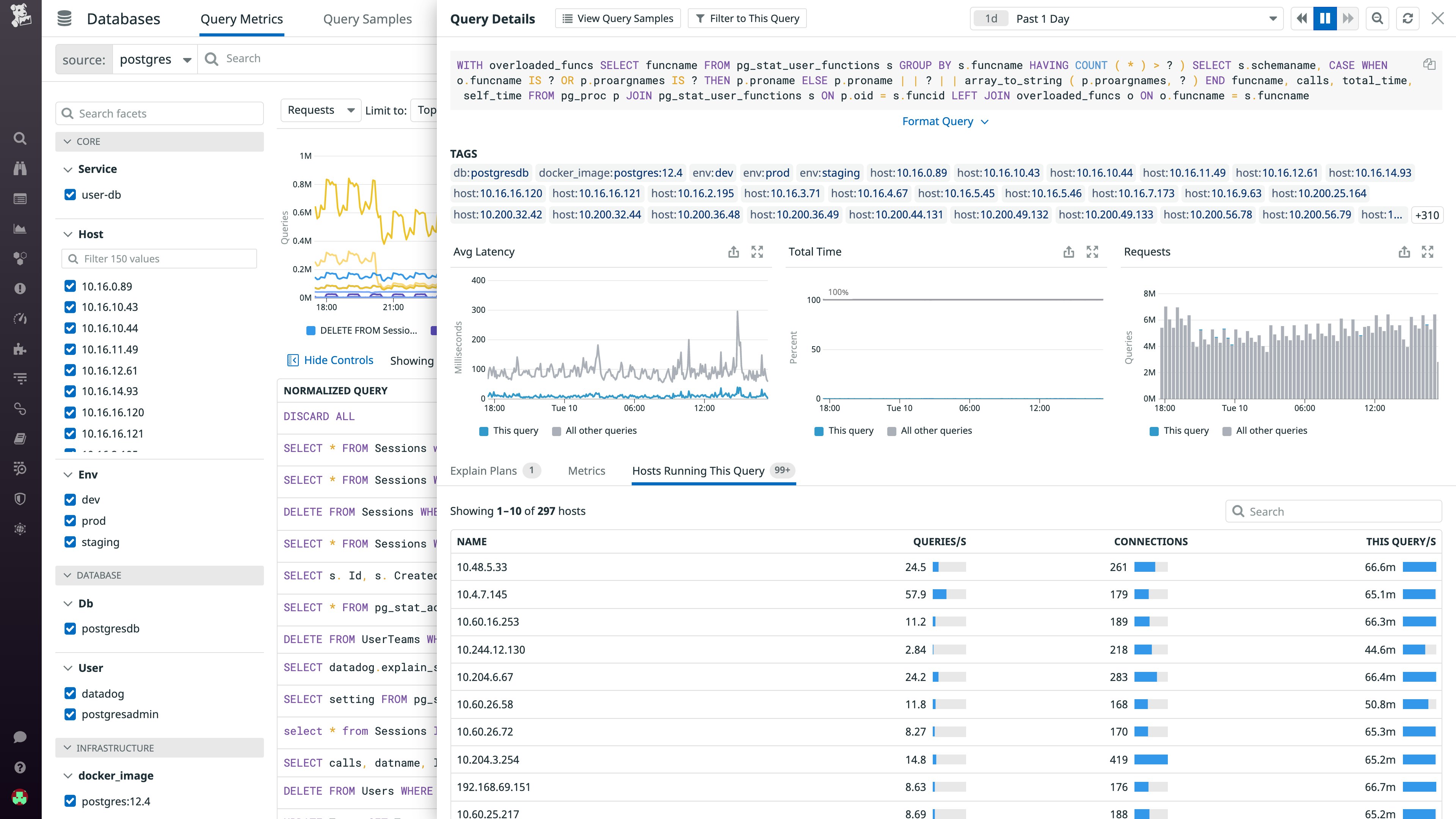 Database Monitoring brings host metrics into the same view as your queries Database Monitoring brings host metrics into the same view as your queries
