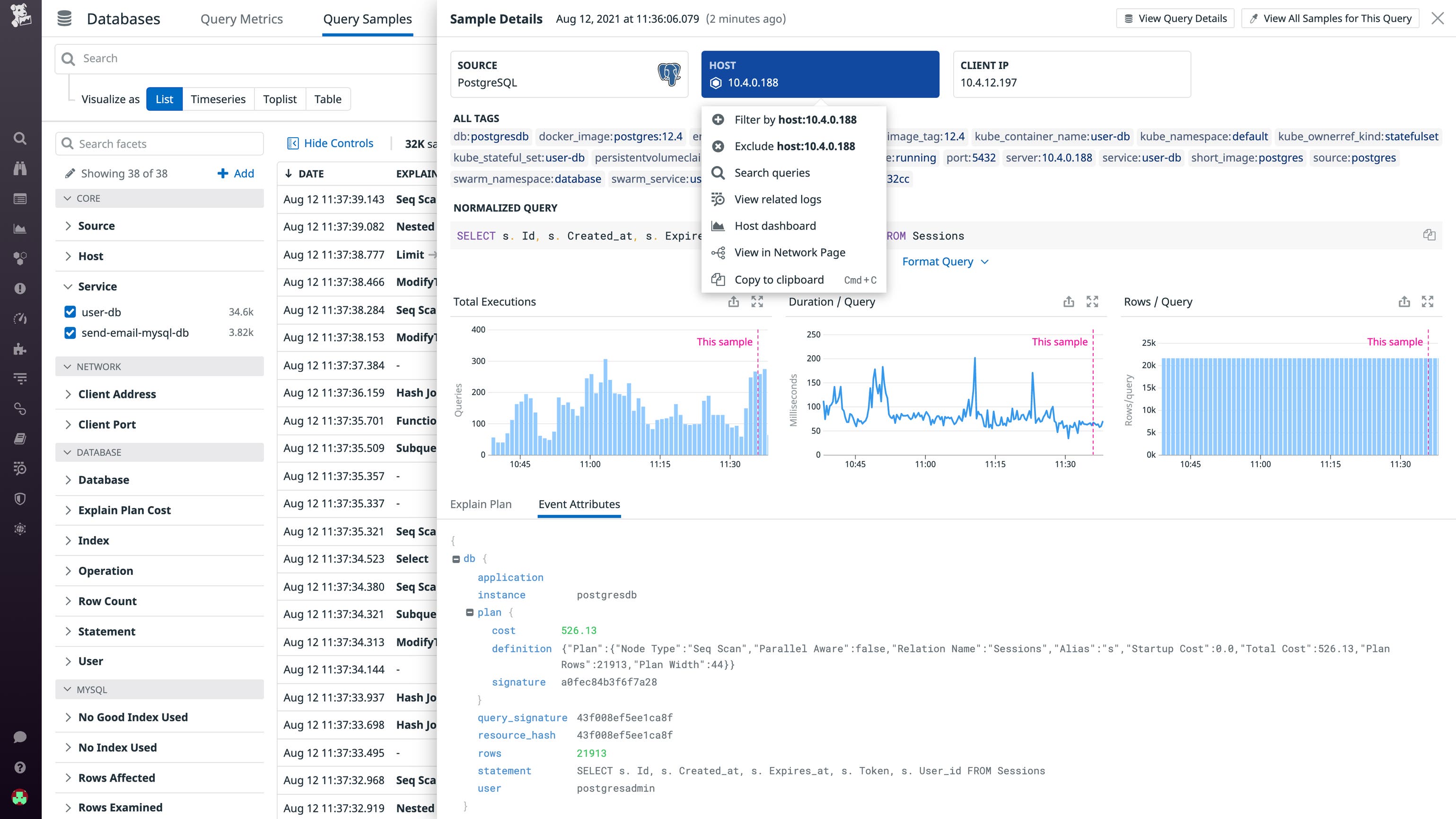 Datadog Search Surface and optimize slow performing queries with Datadog Database ...