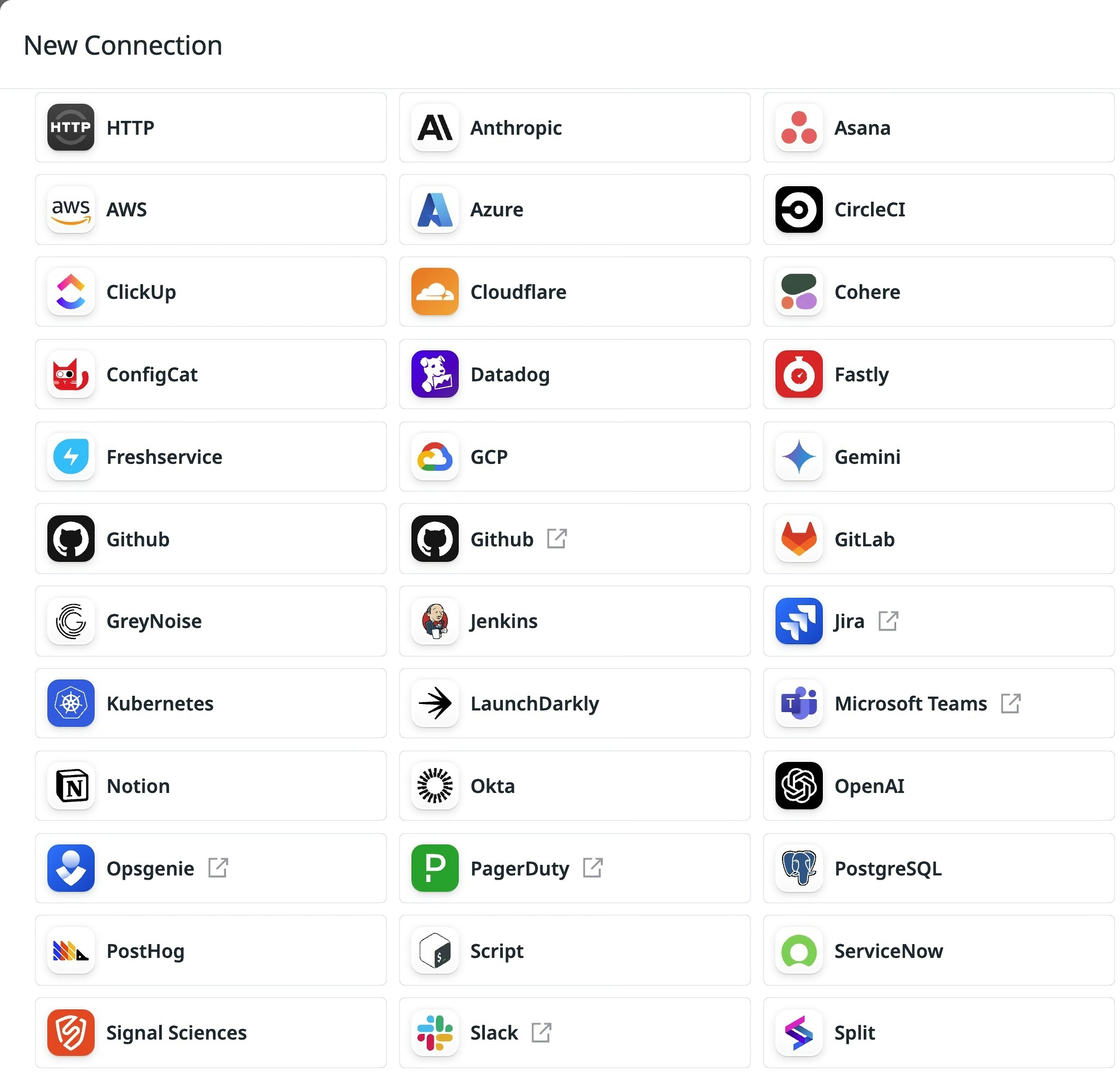 List of third-party integrations available for Datadog Agent Builder. List of third-party integrations available for Datadog Agent Builder.