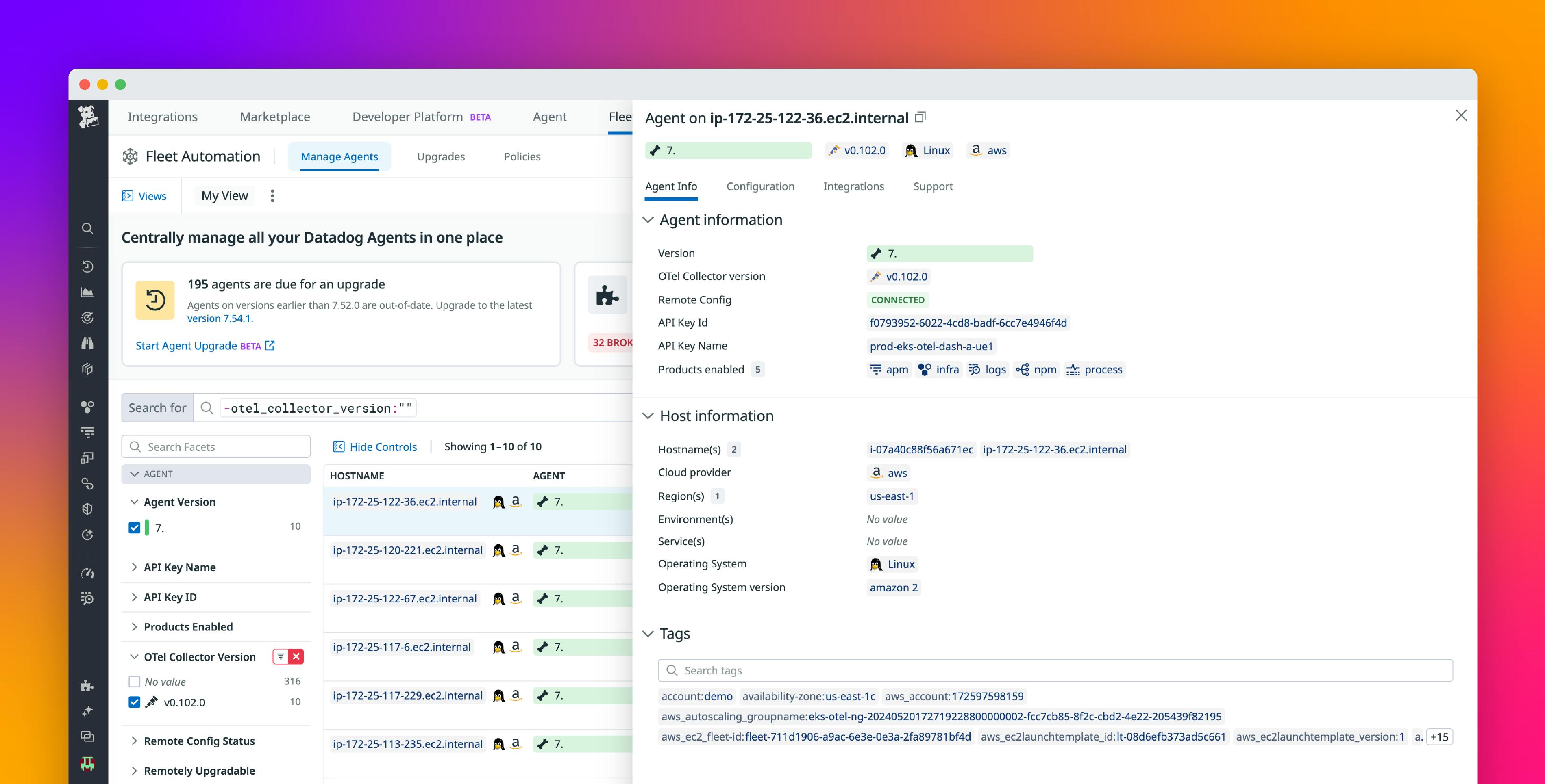 Unify your OpenTelemetry and Datadog experience with the embedded OTel Collector in the Agent