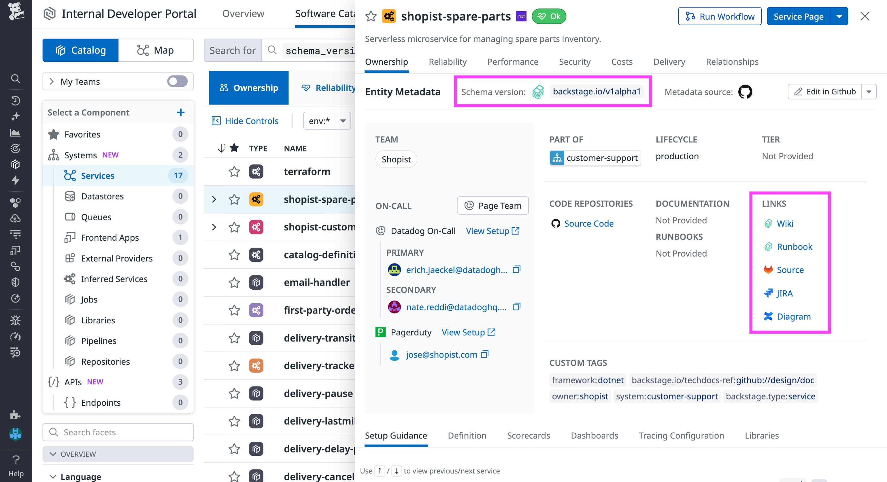 Sync your Backstage catalog with Datadog IDP | Datadog