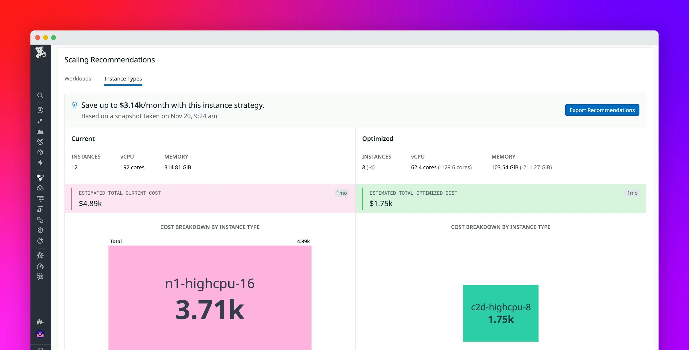 Optimize Kubernetes cluster cost with Datadog Cluster Autoscaler