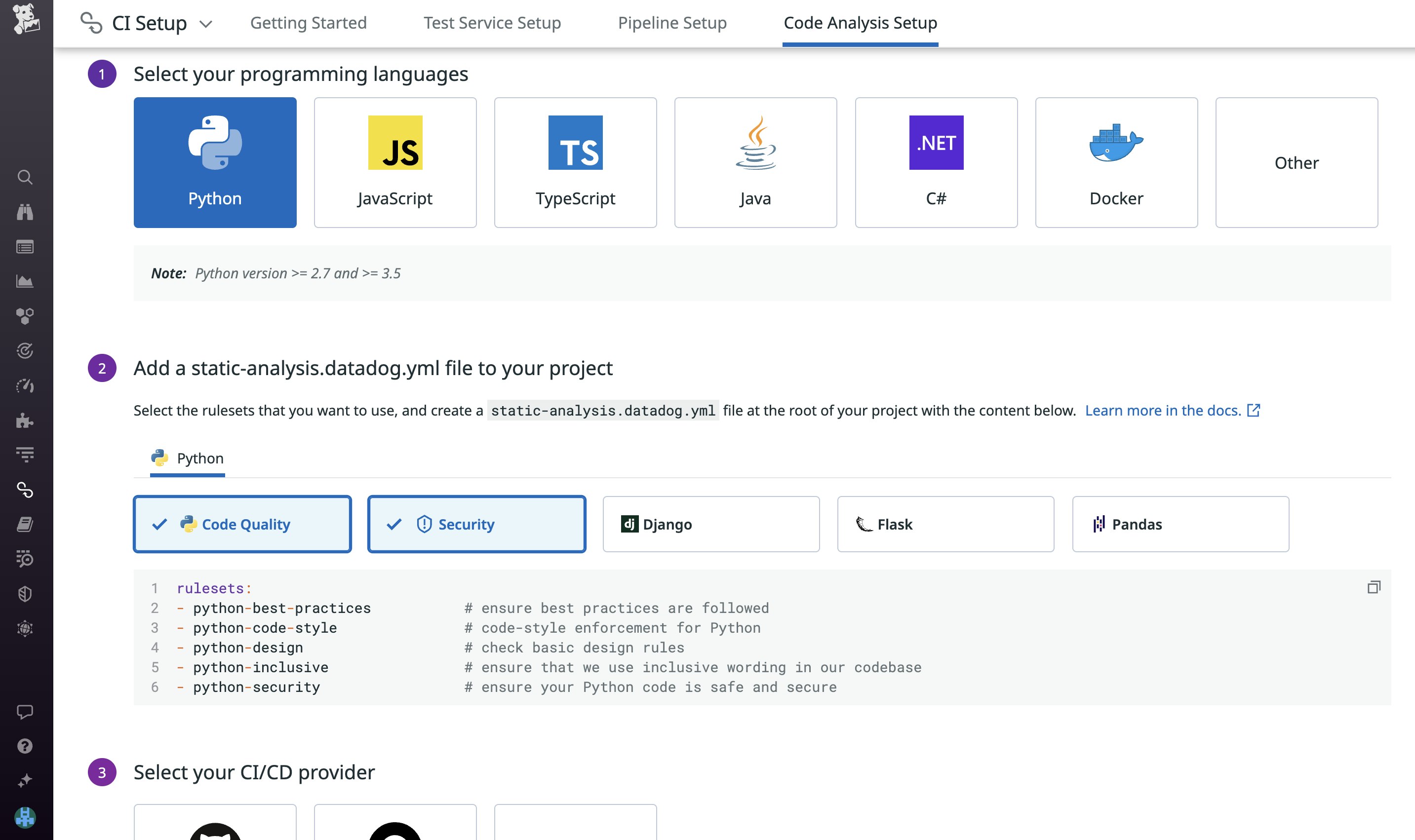 Configure Code Analysis for your project. Configure Code Analysis for your project.