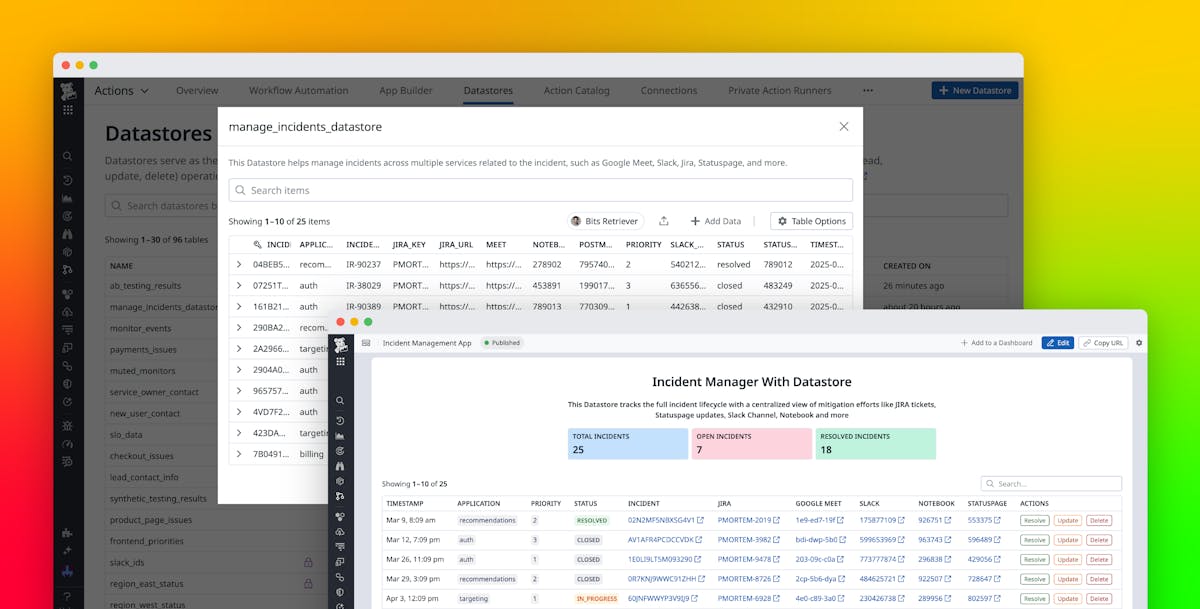 Store, manage, and retrieve data from your apps and workflows with Datastore