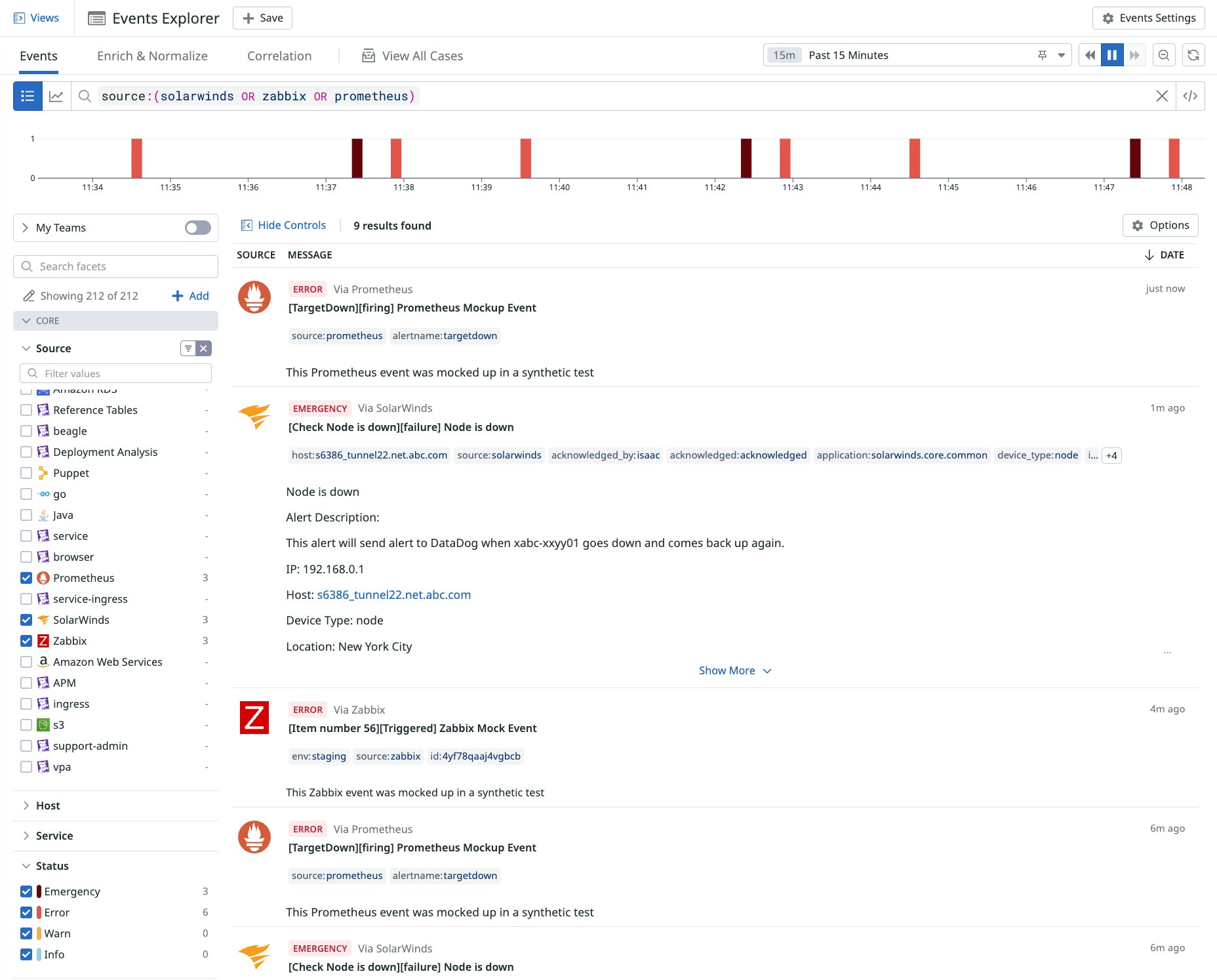 Centralize and view events from your environment in the Event Explorer. Centralize and view events from your environment in the Event Explorer.