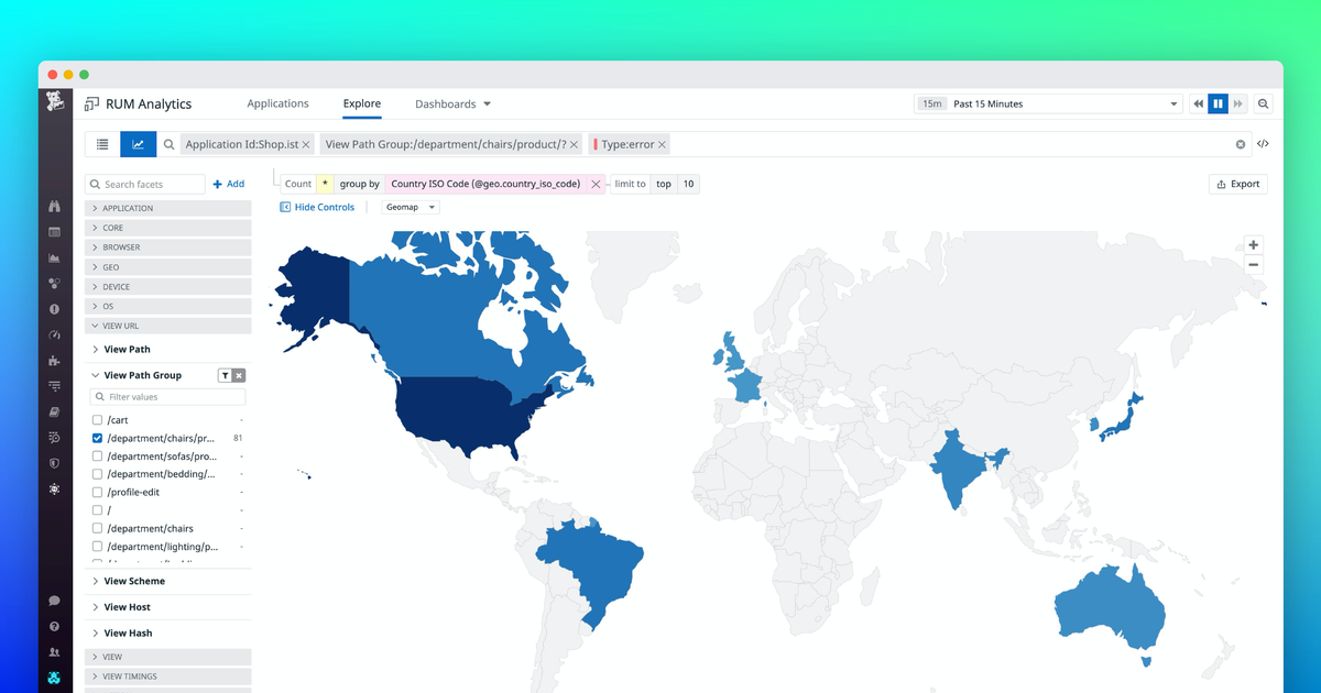 Use Datadog geomaps to visualize your app data by location | Datadog