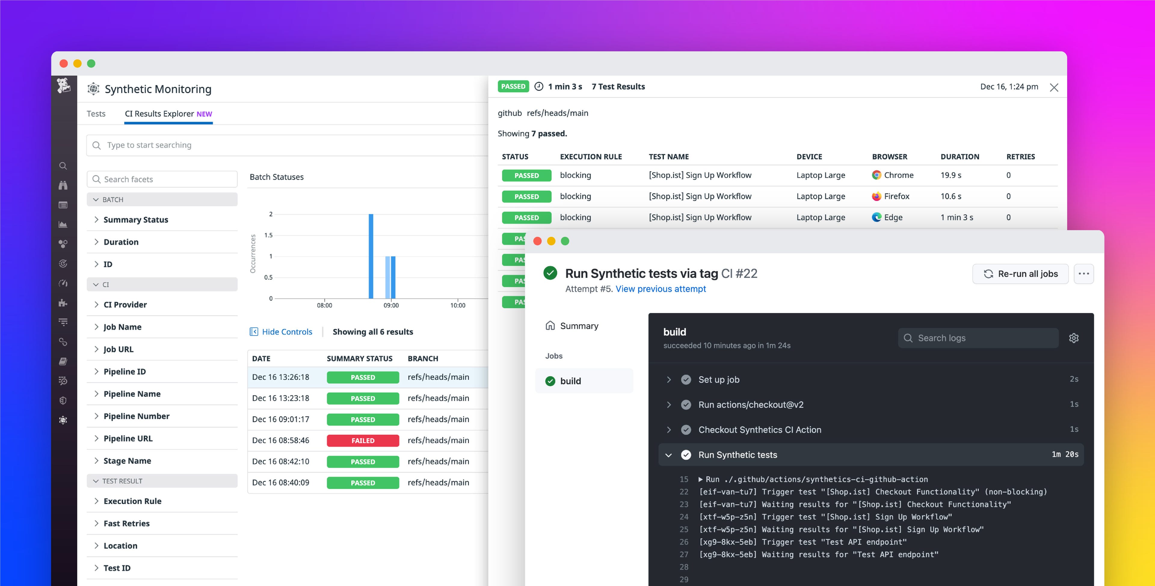 Run Synthetic Tests in CI/CD With the New Datadog GitHub Action | Datadog
