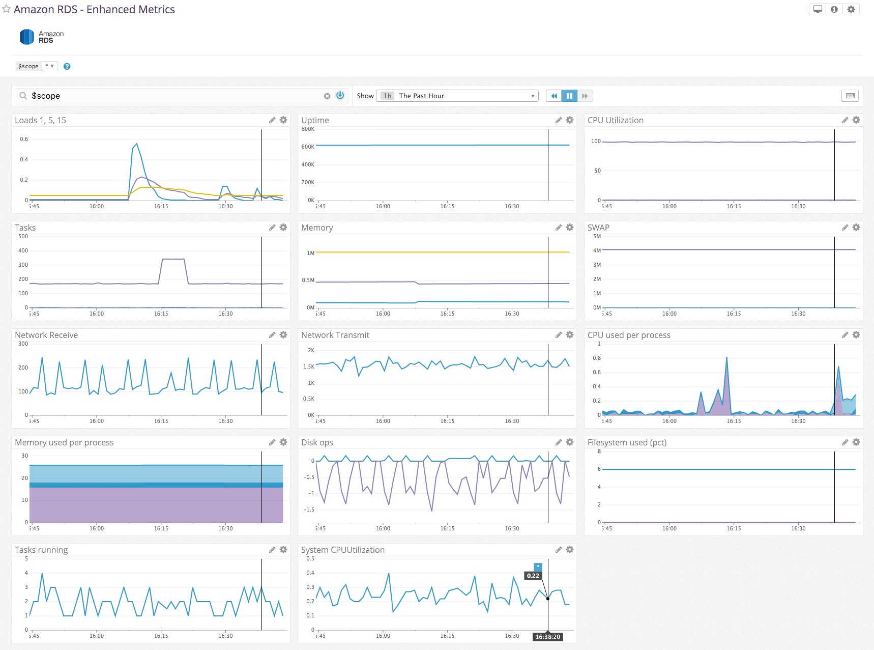 Datadog's RDS enhanced integration. Datadog's RDS enhanced integration.