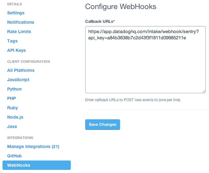 sentry integration sentry integration