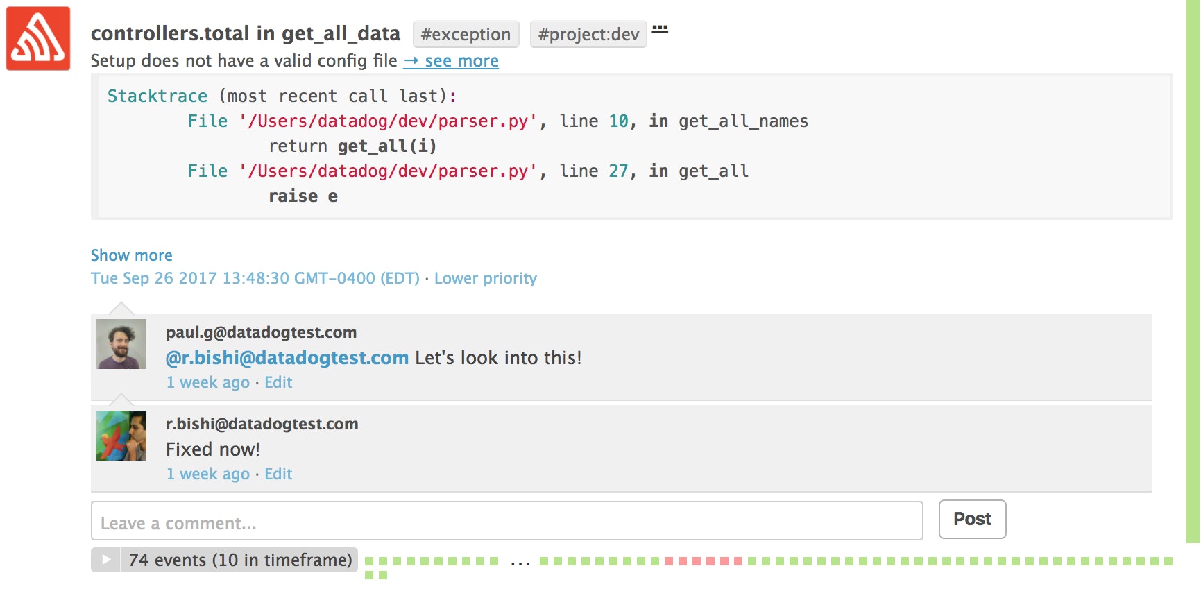 sentry integration sentry integration