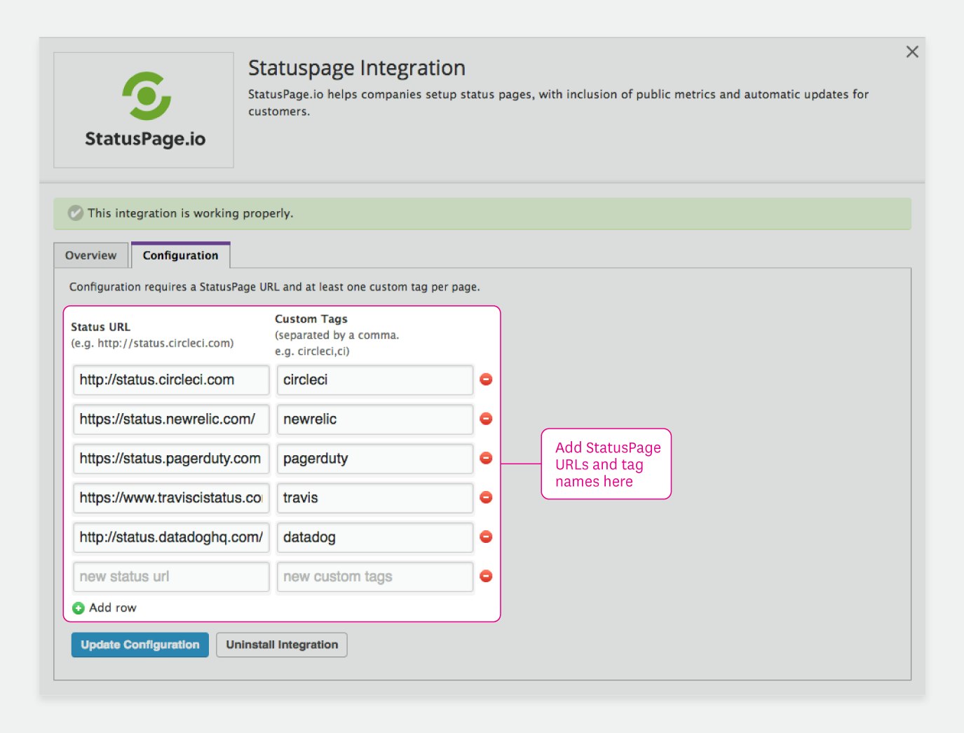 statuspage.io integration image statuspage.io integration image