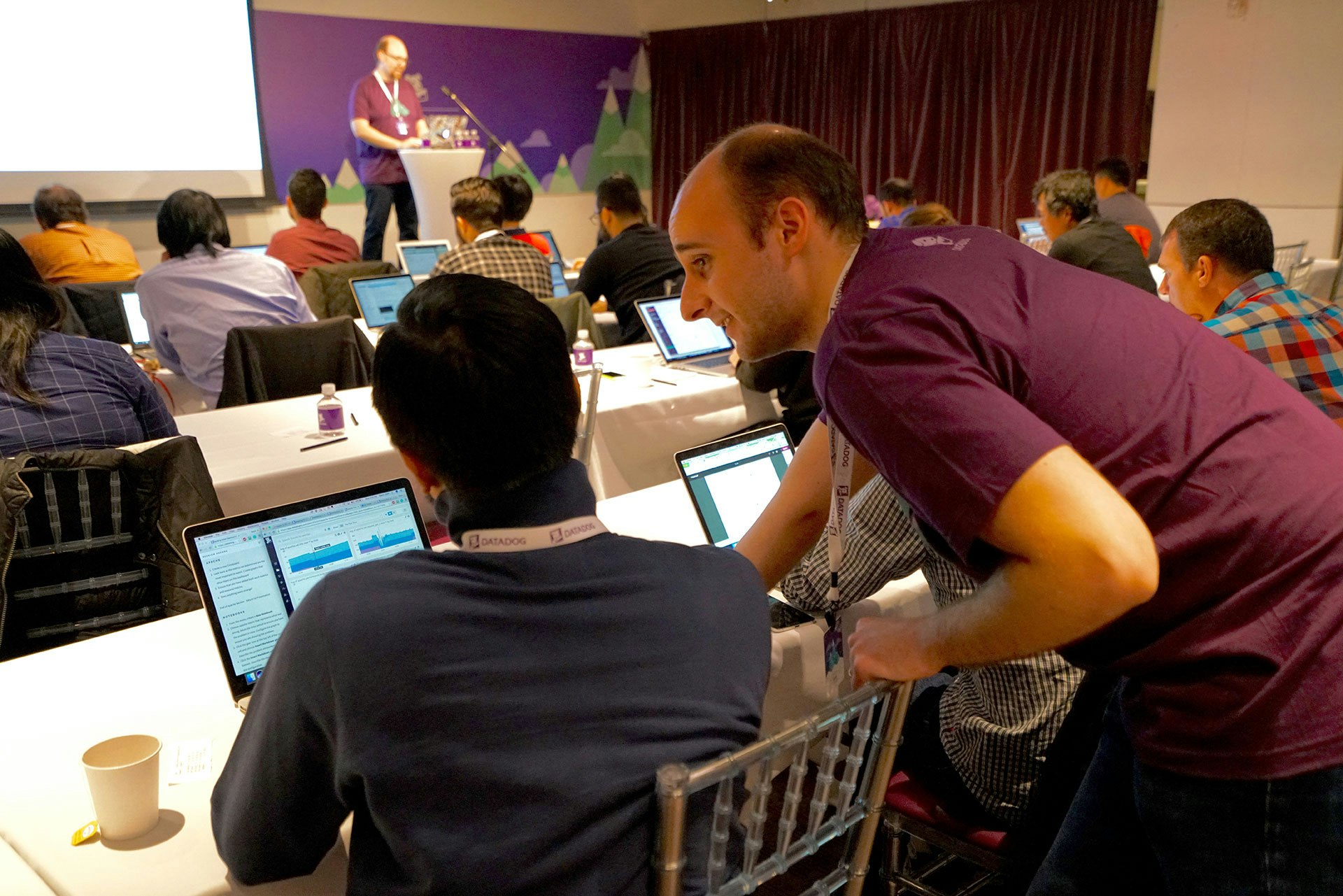 Get hands-on training from Datadog engineers in workshops. Get hands-on training from Datadog engineers in workshops.